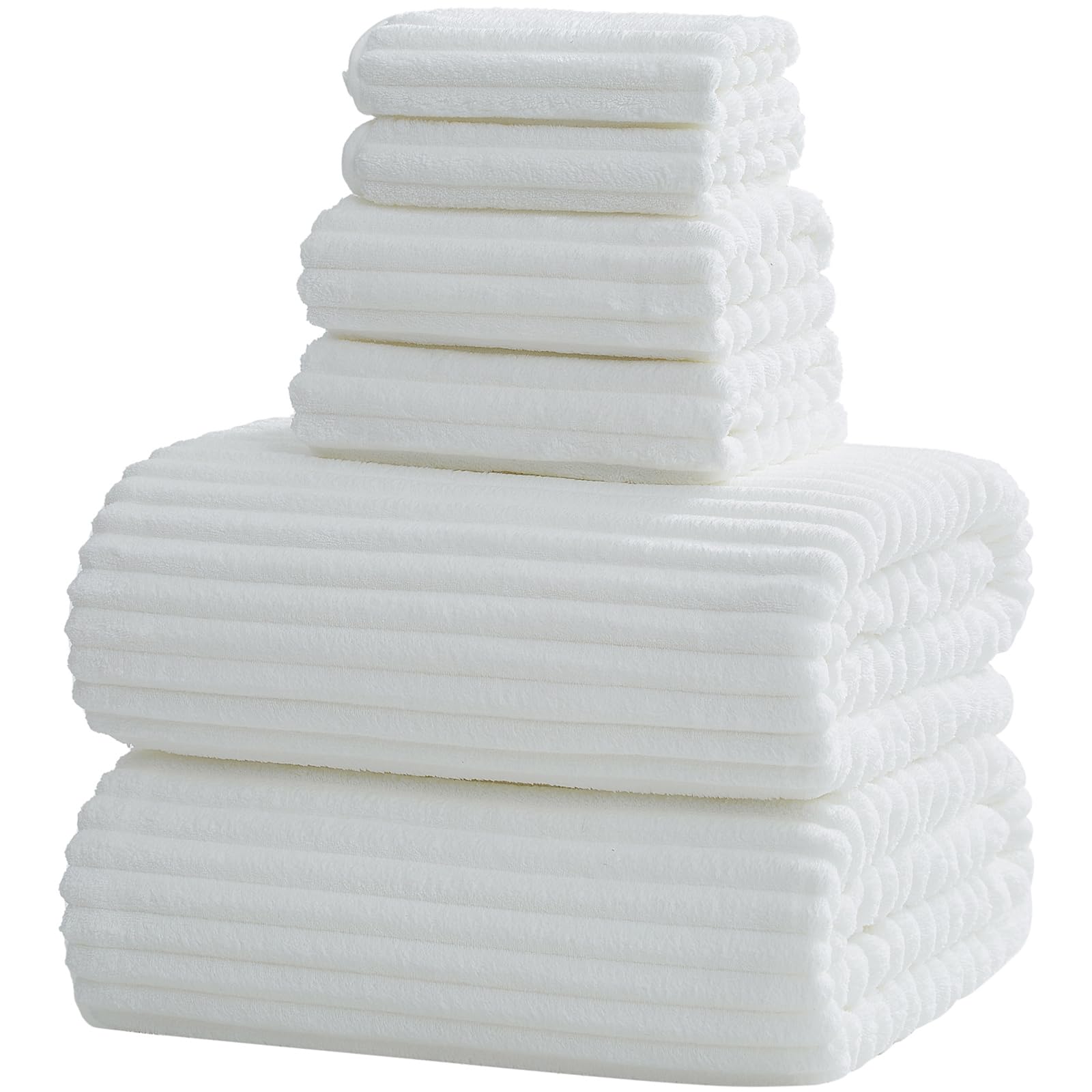 Extra Large Bath Towel Set of 6 (40"x80"),Oversized Bath Sheet Super Soft Highly Absorbent Microfibers Quick Dry Luxury Shower Towel for Bathroom Spa Gym Hotel Yoga (Charcoal Gray, 6Piece)