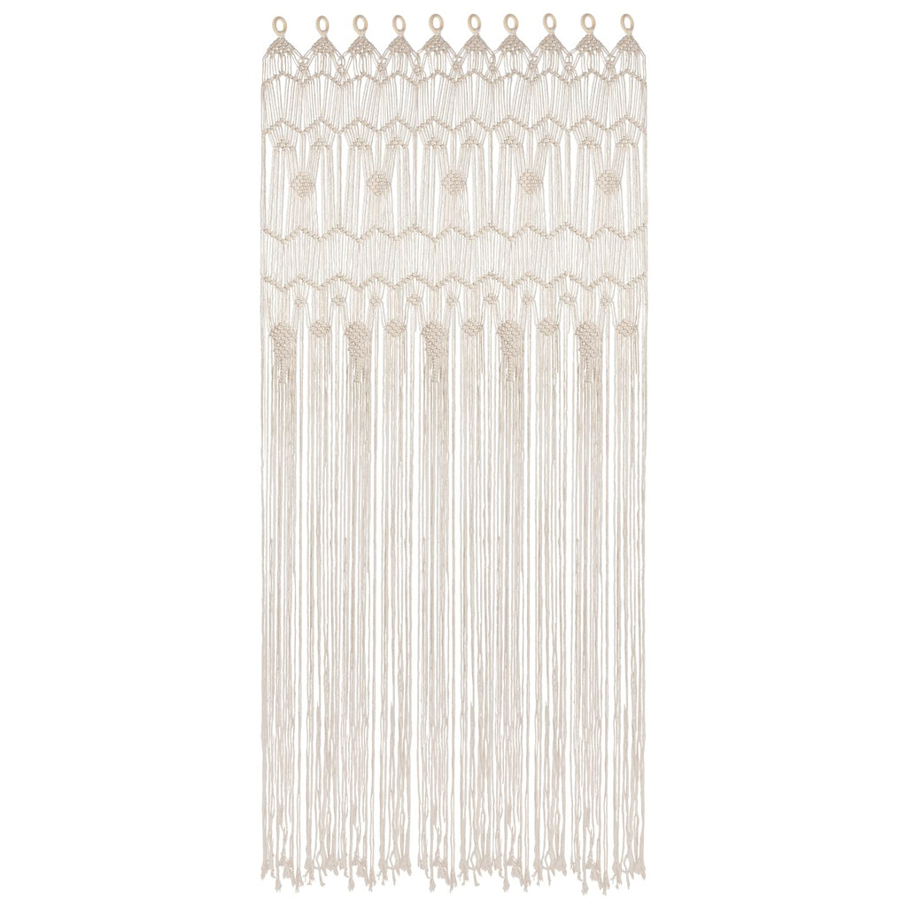 Boho Macrame Window Curtain Room Divider Doorway Curtain 79 x 35 Inches Large Long Macrame Wall Hanging for Living Room Bedroom Bohemian Home Decor Wedding Backdrop, Dreamcatcher - 2 Panels