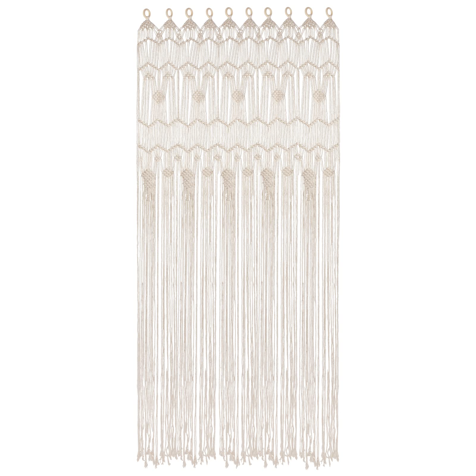 Boho Macrame Window Curtain Room Divider Doorway Curtain 79 x 35 Inches Large Long Macrame Wall Hanging for Living Room Bedroom Bohemian Home Decor Wedding Backdrop, Dreamcatcher - 2 Panels