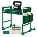 Garden Kneeler and Seat, Heavy Duty Anti-Tip Foldable Gardening Stool Bench Kneeler with Widened Thicken Kneeling Pad & Tool Bag, Gardening Gifts for Seniors, Gardeners, Women, Men, Fathers