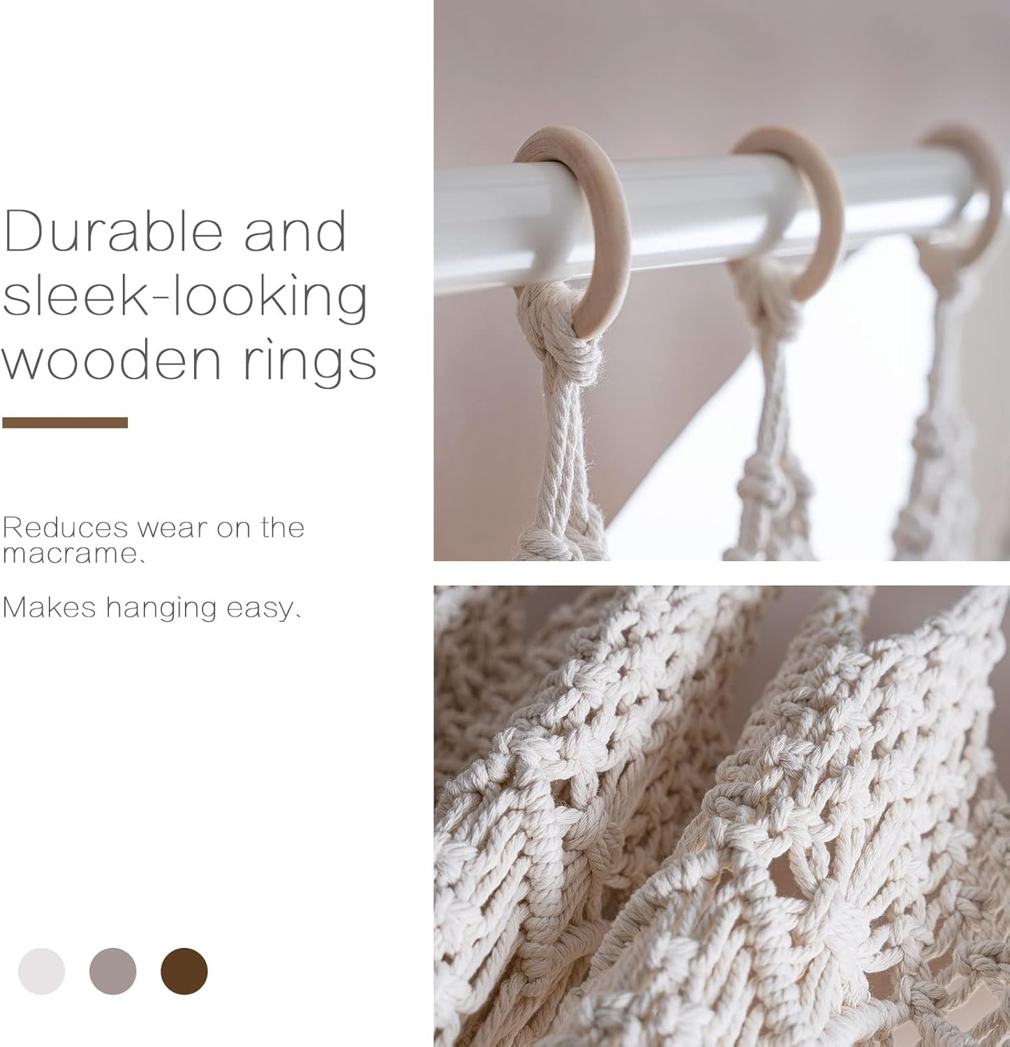 koyoyo Macrame Doorway Curtain Large Wall Hanging Tassels Room Divider for Closet Boho Window for Wedding Backdrops Art Decor Backyard Beige Betsy