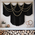 Flber Large Tie-Dye Macrame Wall Hanging Tapestry 57"×35", Boho Home Wall Decor