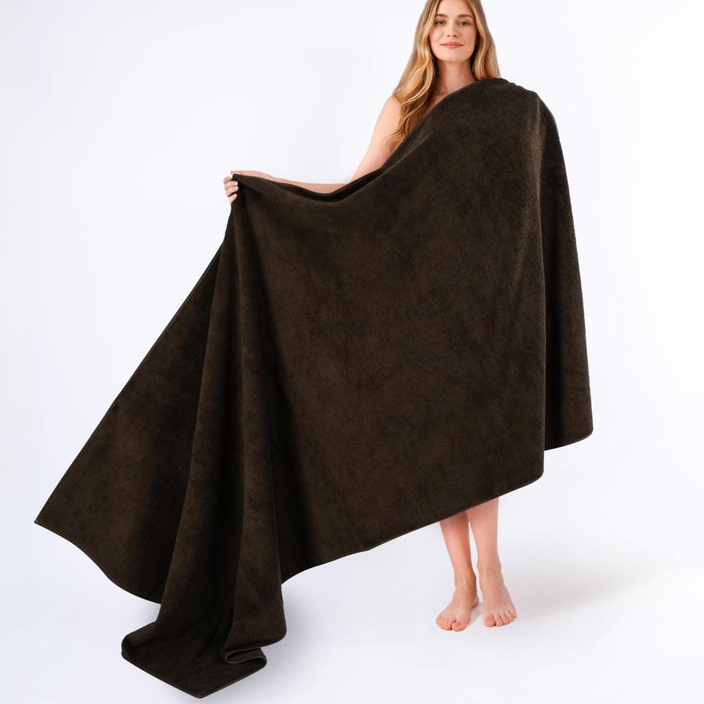 American Soft Linen Luxury 4 Piece Bath Towel Set, 600 GSM 100% Cotton Turkish Bath Towels for Bathroom, 27x54 in Large Bathroom Shower Towels, Dark Gray