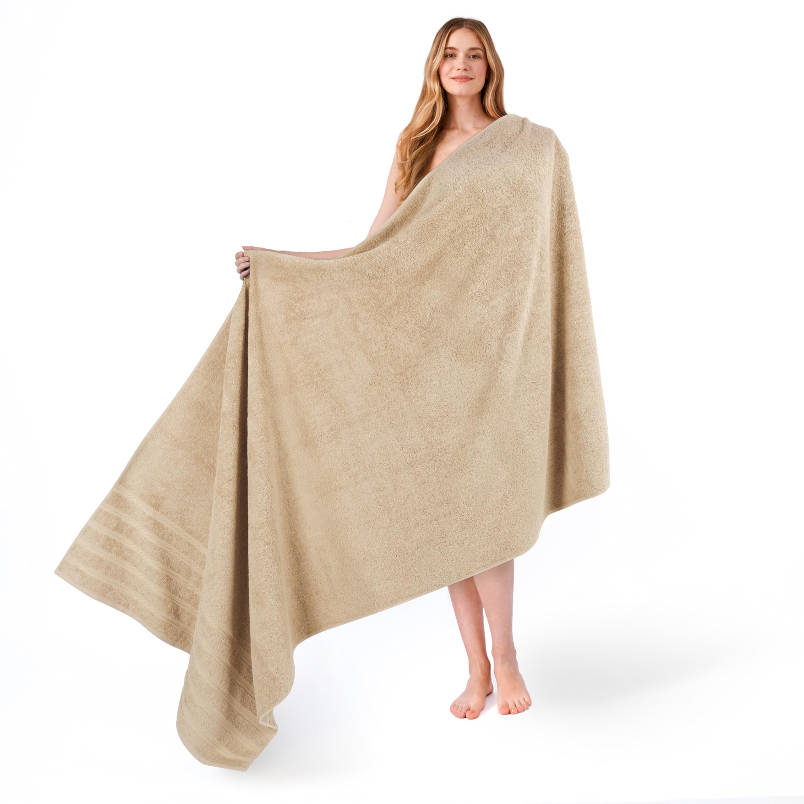 American Soft Linen Luxury 4 Piece Bath Towel Set, 600 GSM 100% Cotton Turkish Bath Towels for Bathroom, 27x54 in Large Bathroom Shower Towels, Dark Gray