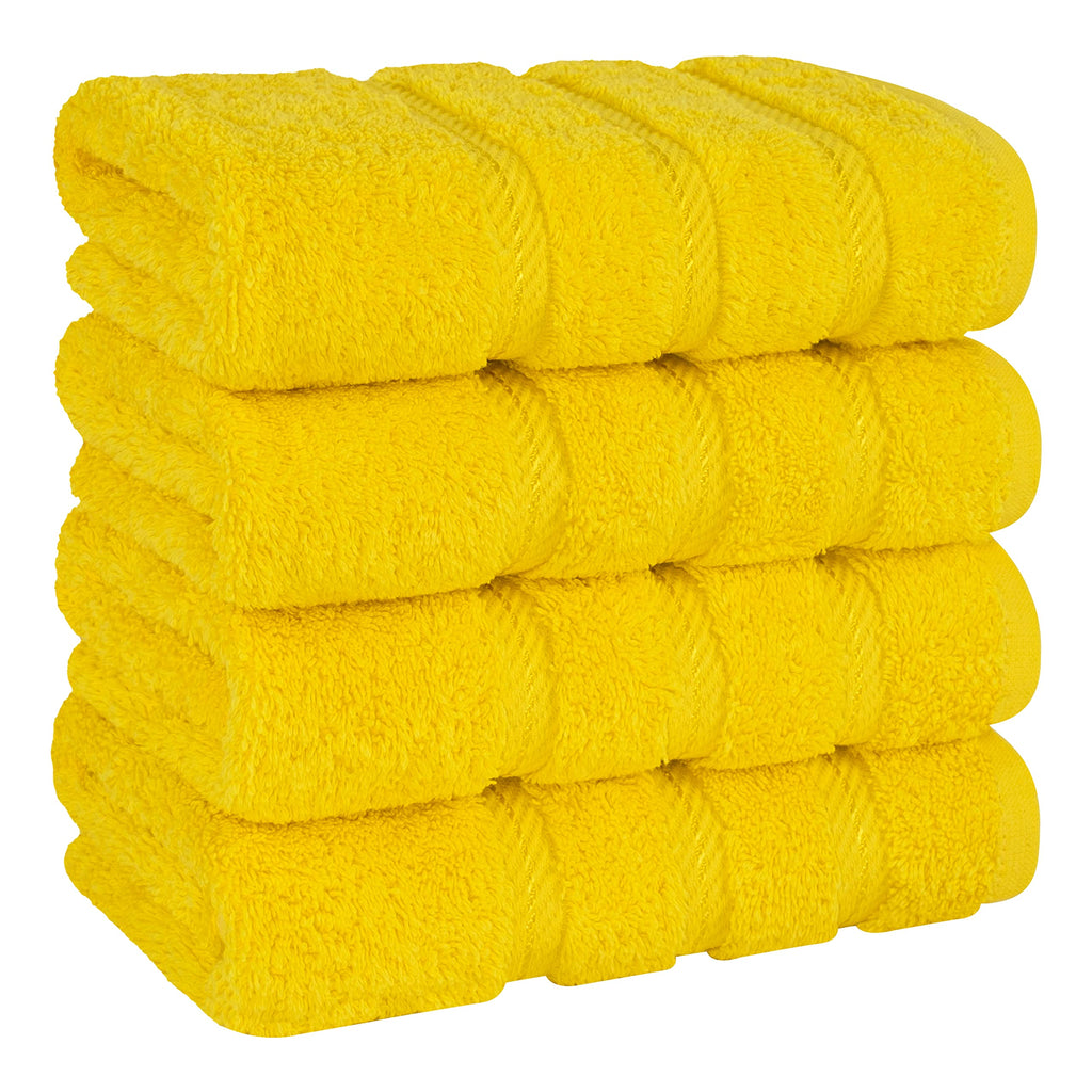 American Soft Linen Luxury 6 Piece Towel Set, 2 Bath Towels 2 Hand Towel 2 Washcloths, 600 GSM 100% Cotton Turkish Towels for Bathroom, Black Towel Sets