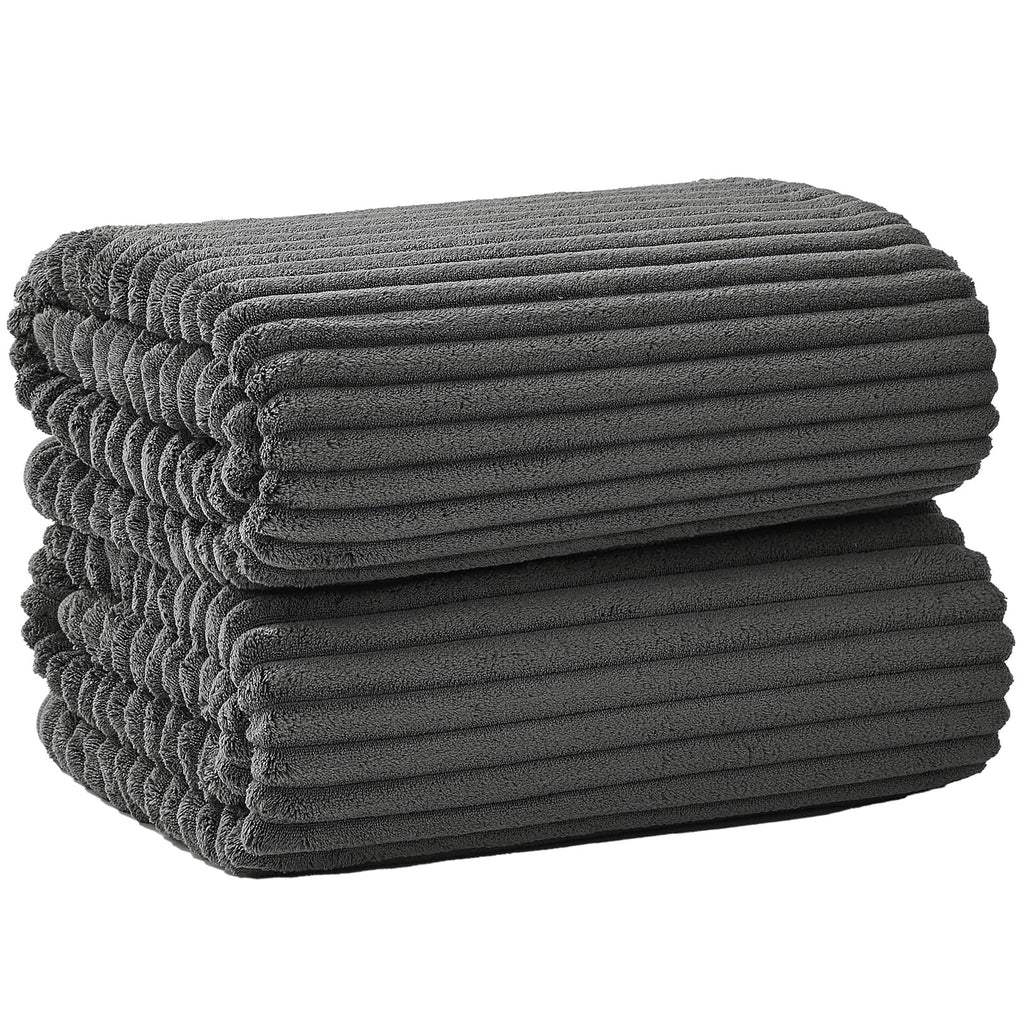 Extra Large Bath Towel Set of 6 (40"x80"),Oversized Bath Sheet Super Soft Highly Absorbent Microfibers Quick Dry Luxury Shower Towel for Bathroom Spa Gym Hotel Yoga (Charcoal Gray, 6Piece)