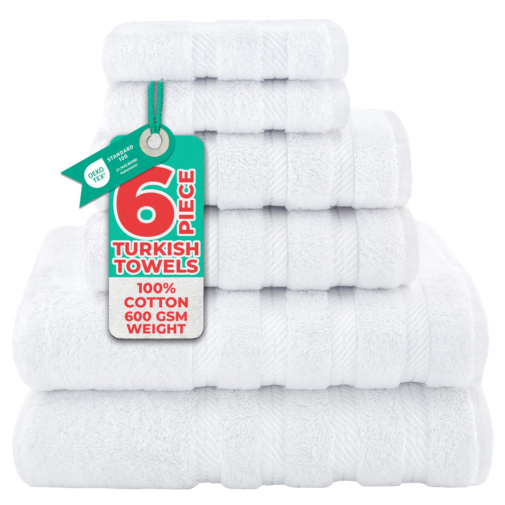 American Soft Linen Luxury 4 Piece Bath Towel Set, 600 GSM 100% Cotton Turkish Bath Towels for Bathroom, 27x54 in Large Bathroom Shower Towels, Dark Gray