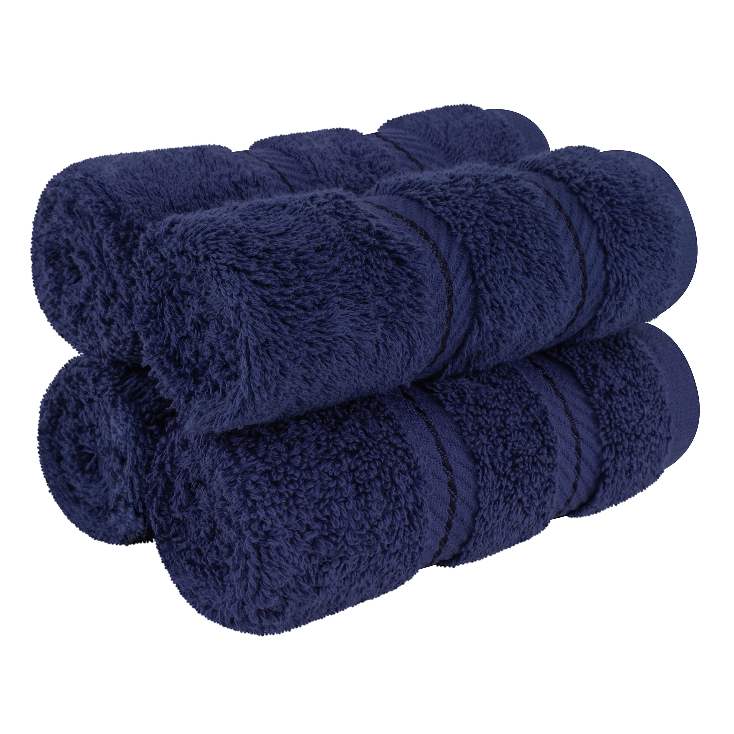American Soft Linen Luxury 6 Piece Towel Set, 2 Bath Towels 2 Hand Towel 2 Washcloths, 600 GSM 100% Cotton Turkish Towels for Bathroom, Light Grey Towel Sets