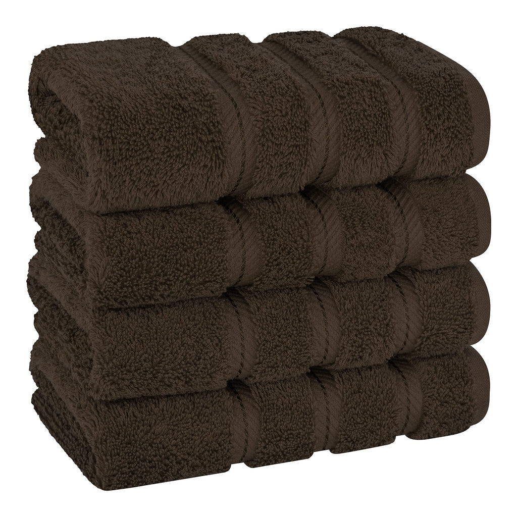 American Soft Linen Luxury 6 Piece Towel Set, 2 Bath Towels 2 Hand Towel 2 Washcloths, 600 GSM 100% Cotton Turkish Towels for Bathroom, Light Grey Towel Sets