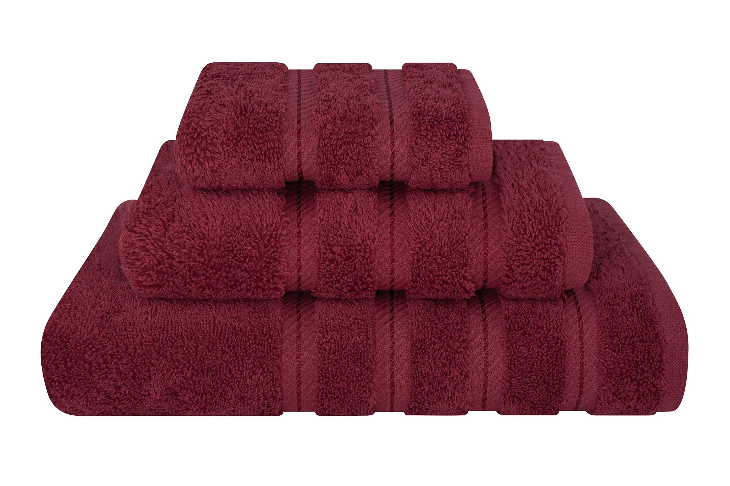 American Soft Linen Luxury 6 Piece Towel Set, 2 Bath Towels 2 Hand Towel 2 Washcloths, 600 GSM 100% Cotton Turkish Towels for Bathroom, Black Towel Sets