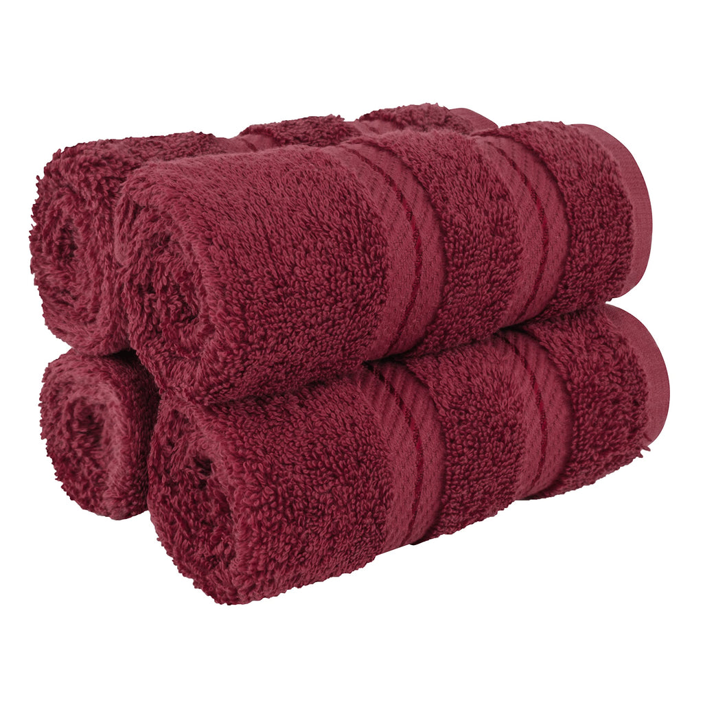 American Soft Linen Luxury 6 Piece Towel Set, 2 Bath Towels 2 Hand Towel 2 Washcloths, 600 GSM 100% Cotton Turkish Towels for Bathroom, Light Grey Towel Sets