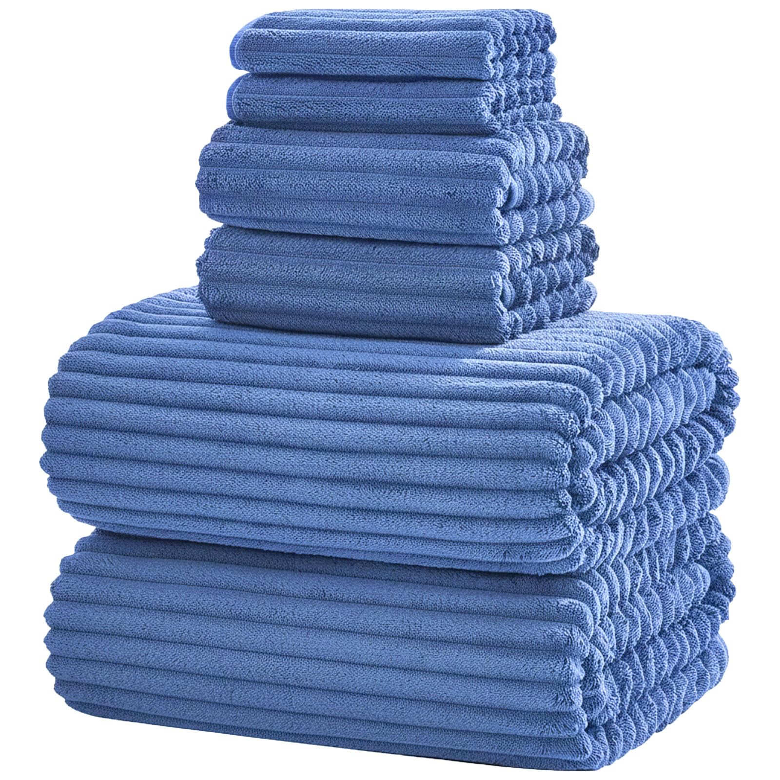 Extra Large Bath Towel Set of 6 (40"x80"),Oversized Bath Sheet Super Soft Highly Absorbent Microfibers Quick Dry Luxury Shower Towel for Bathroom Spa Gym Hotel Yoga (Charcoal Gray, 6Piece)
