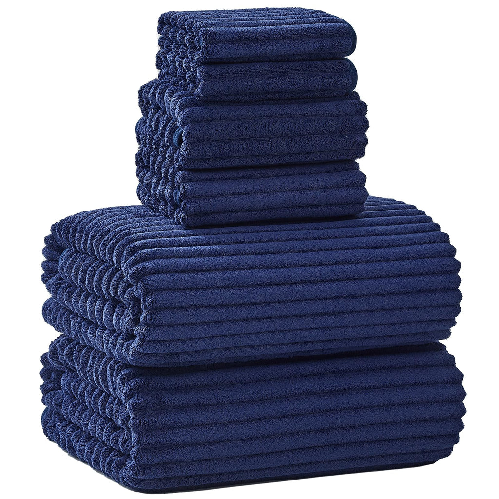 Extra Large Bath Towel Set of 6 (40"x80"),Oversized Bath Sheet Super Soft Highly Absorbent Microfibers Quick Dry Luxury Shower Towel for Bathroom Spa Gym Hotel Yoga (Charcoal Gray, 6Piece)