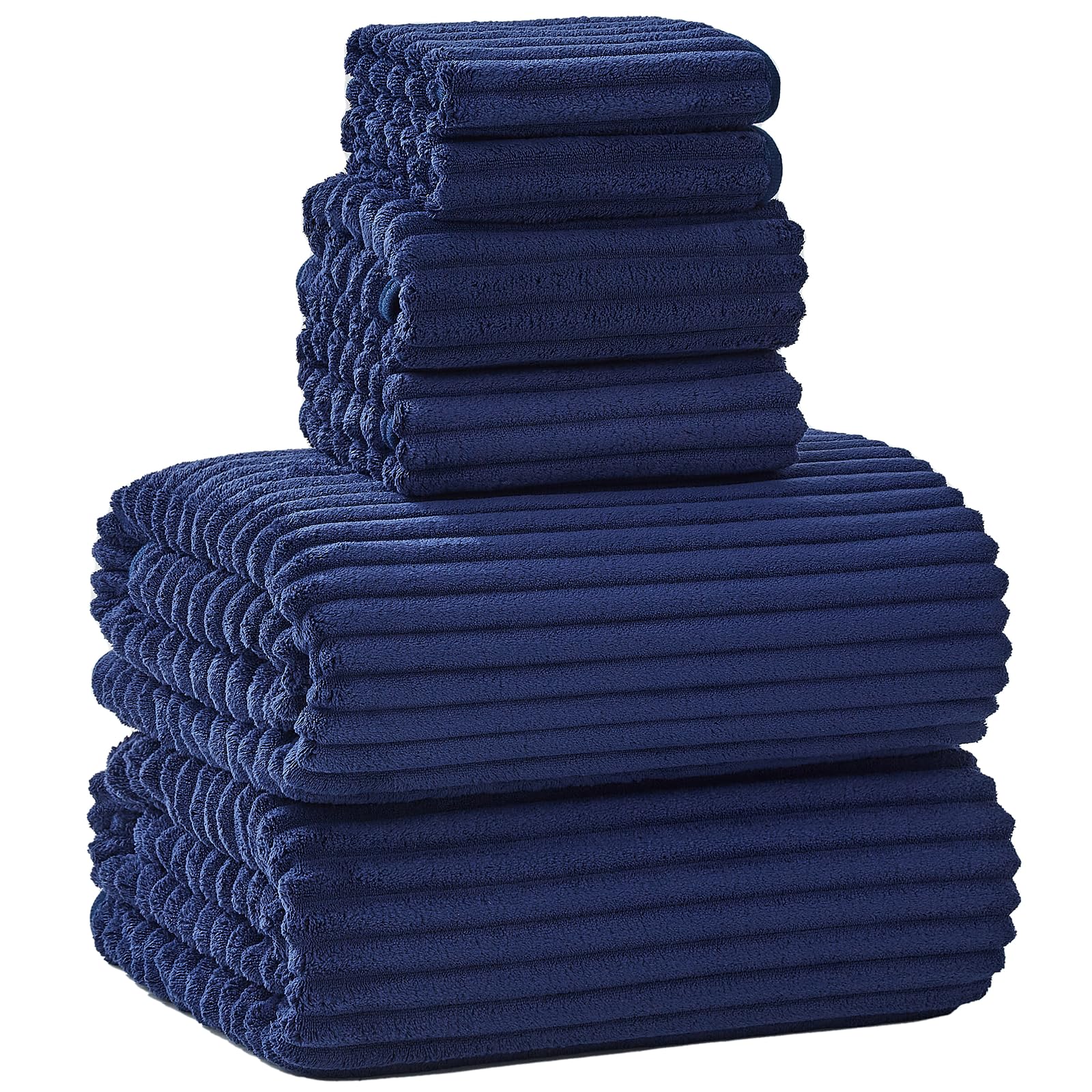 Extra Large Bath Towel Set of 6 (40"x80"),Oversized Bath Sheet Super Soft Highly Absorbent Microfibers Quick Dry Luxury Shower Towel for Bathroom Spa Gym Hotel Yoga (Charcoal Gray, 6Piece)