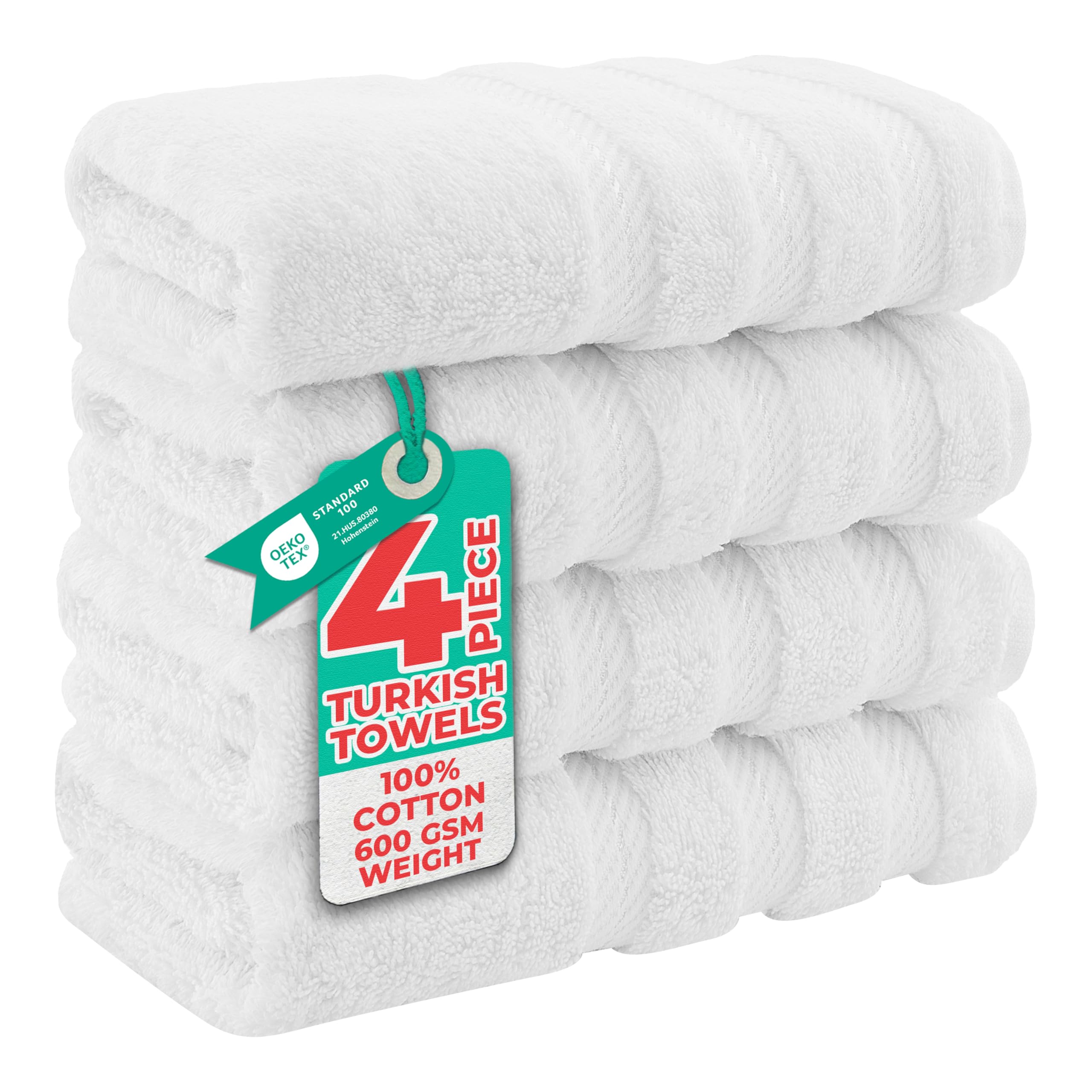 American Soft Linen Luxury 6 Piece Towel Set, 2 Bath Towels 2 Hand Towel 2 Washcloths, 600 GSM 100% Cotton Turkish Towels for Bathroom, Black Towel Sets