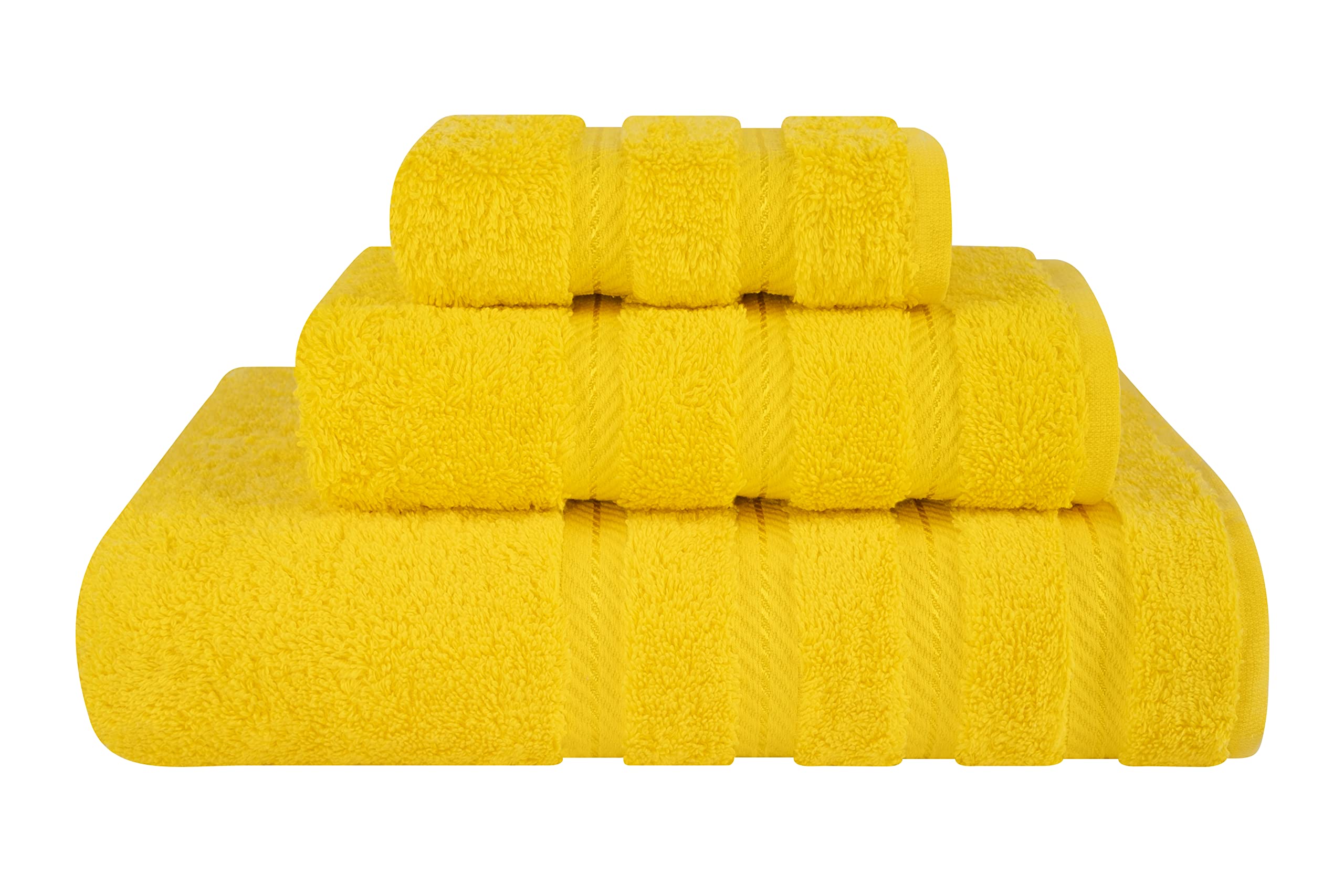 American Soft Linen Luxury 6 Piece Towel Set, 2 Bath Towels 2 Hand Towel 2 Washcloths, 600 GSM 100% Cotton Turkish Towels for Bathroom, Light Grey Towel Sets