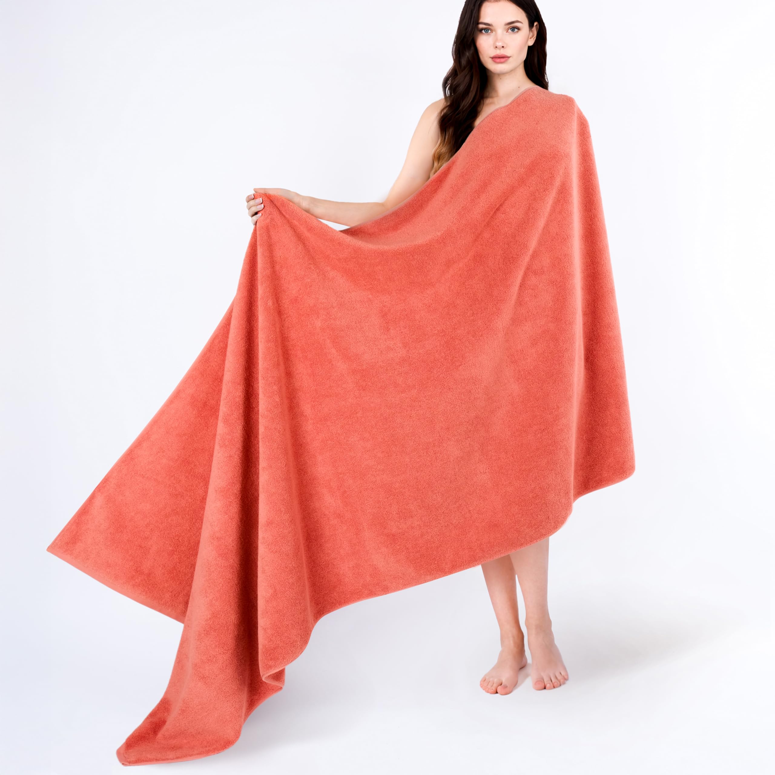 Cotton Paradise 100% Cotton Turkish Towel Set, Soft Absorbent Quick Dry, 6 Piece Towel Set, Snow White