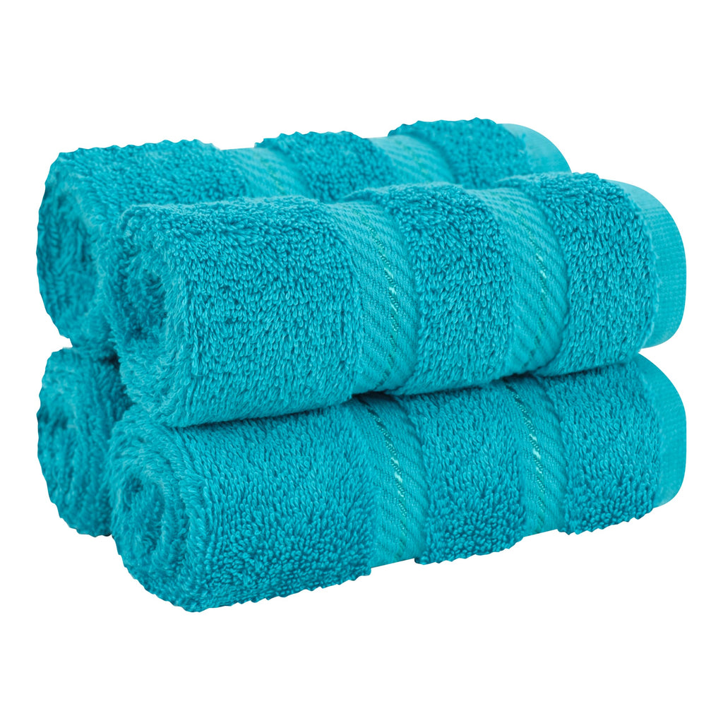 American Soft Linen Luxury 6 Piece Towel Set, 2 Bath Towels 2 Hand Towel 2 Washcloths, 600 GSM 100% Cotton Turkish Towels for Bathroom, Black Towel Sets