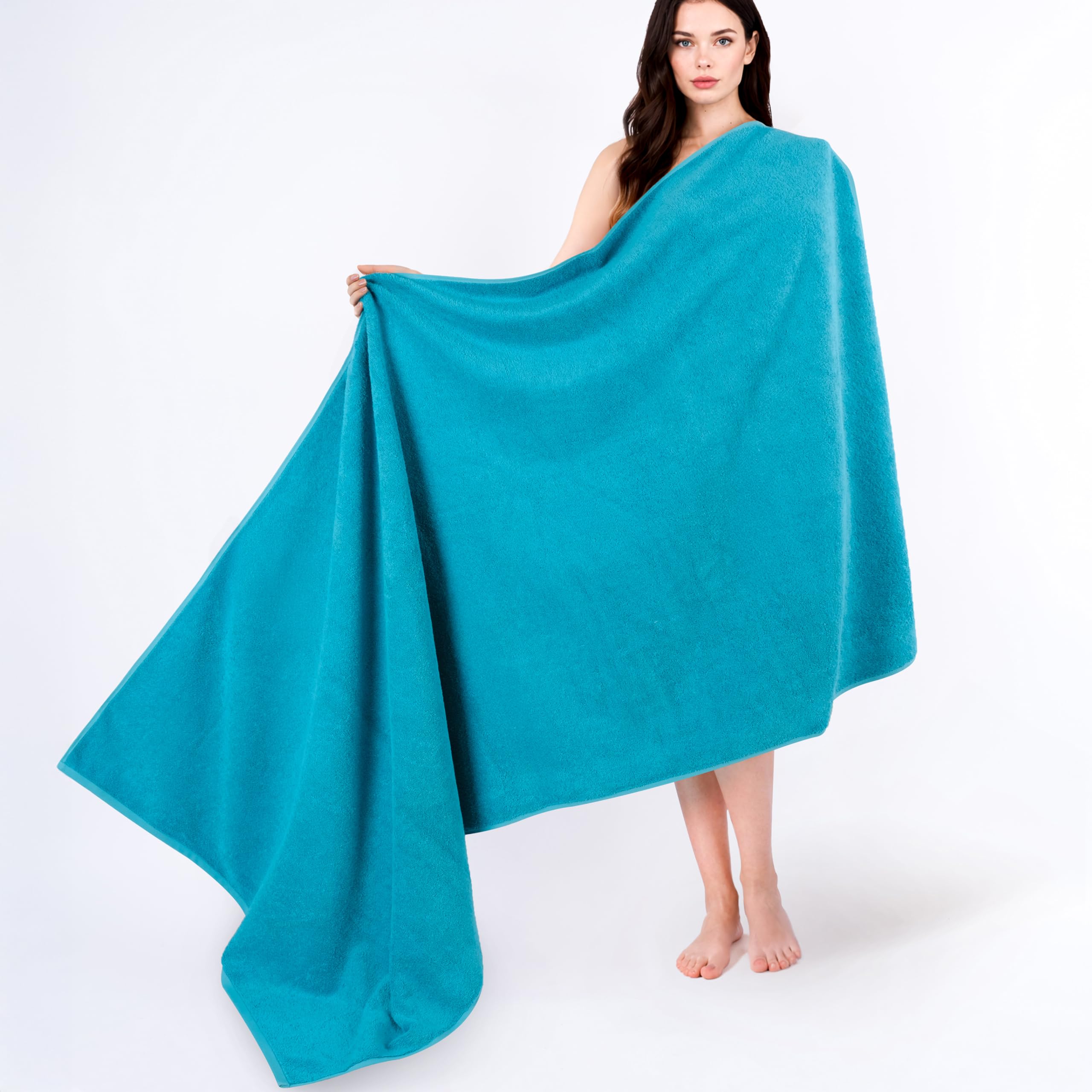 Cotton Paradise 100% Cotton Turkish Towel Set, Soft Absorbent Quick Dry, 6 Piece Towel Set, Navy Blue