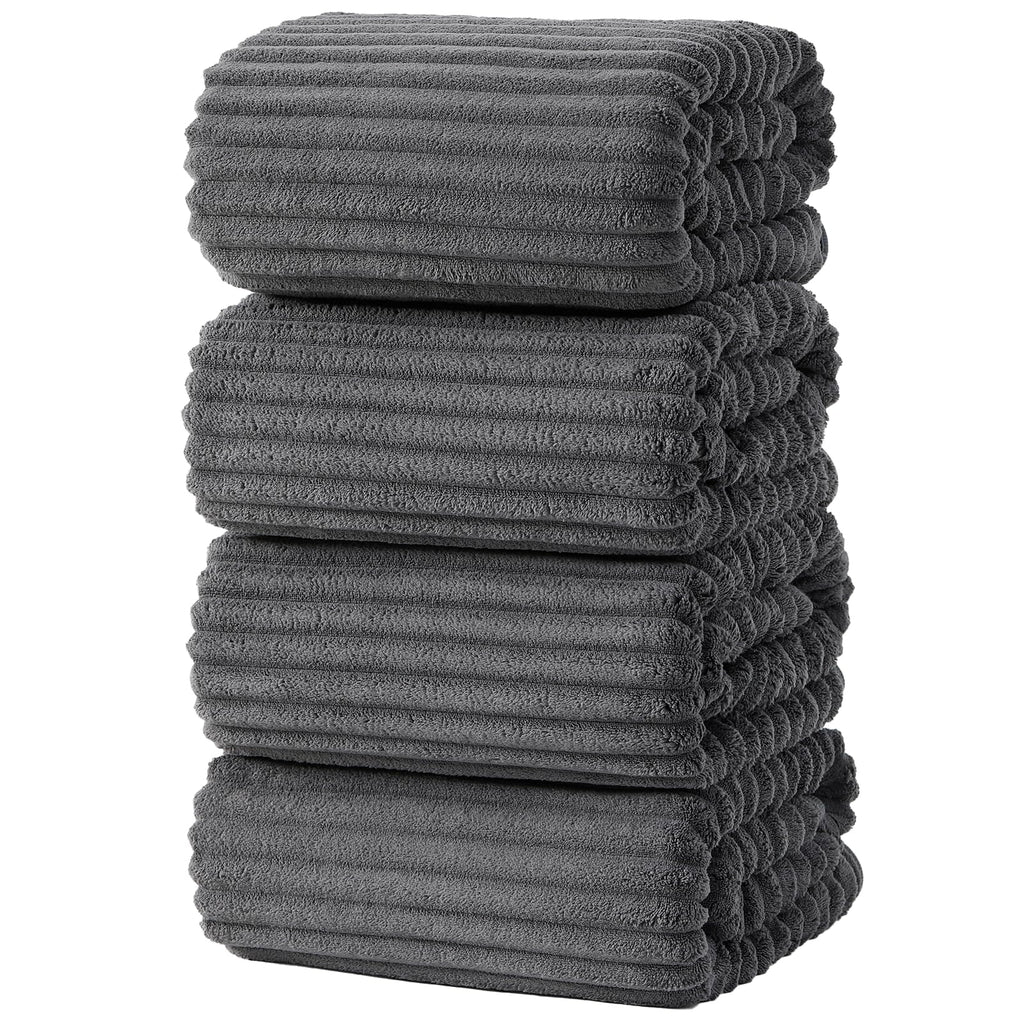 Extra Large Bath Towel Set of 6 (40"x80"),Oversized Bath Sheet Super Soft Highly Absorbent Microfibers Quick Dry Luxury Shower Towel for Bathroom Spa Gym Hotel Yoga (Charcoal Gray, 6Piece)