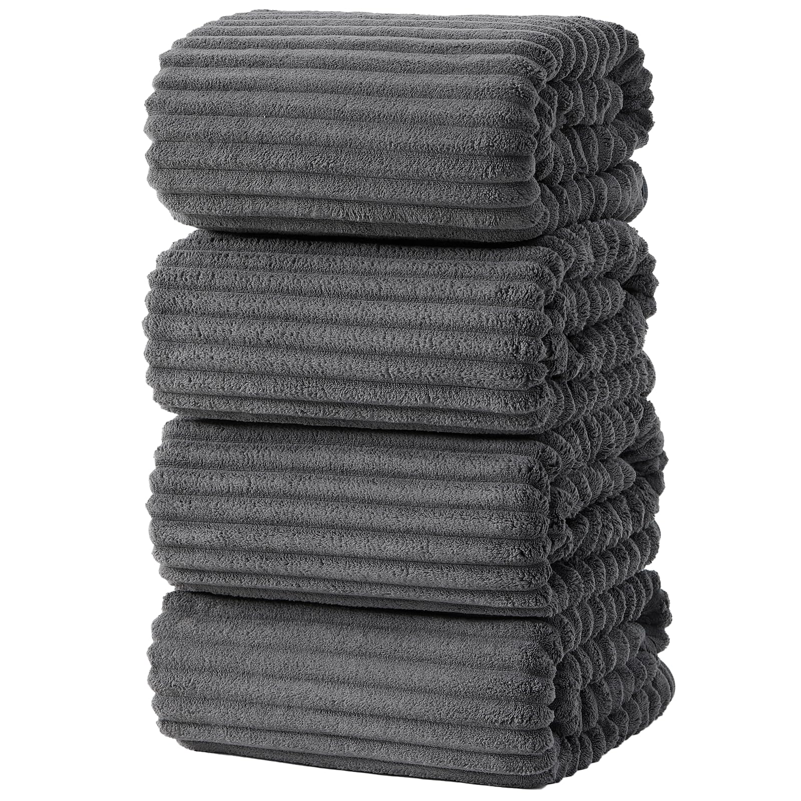 Extra Large Bath Towel Set of 6 (40"x80"),Oversized Bath Sheet Super Soft Highly Absorbent Microfibers Quick Dry Luxury Shower Towel for Bathroom Spa Gym Hotel Yoga (Charcoal Gray, 6Piece)