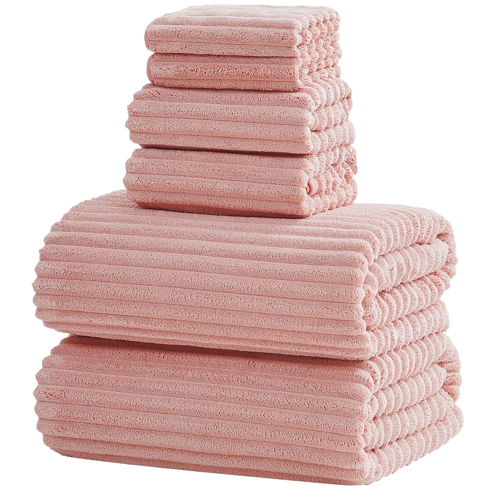 Extra Large Bath Towel Set of 6 (40"x80"),Oversized Bath Sheet Super Soft Highly Absorbent Microfibers Quick Dry Luxury Shower Towel for Bathroom Spa Gym Hotel Yoga (Charcoal Gray, 6Piece)