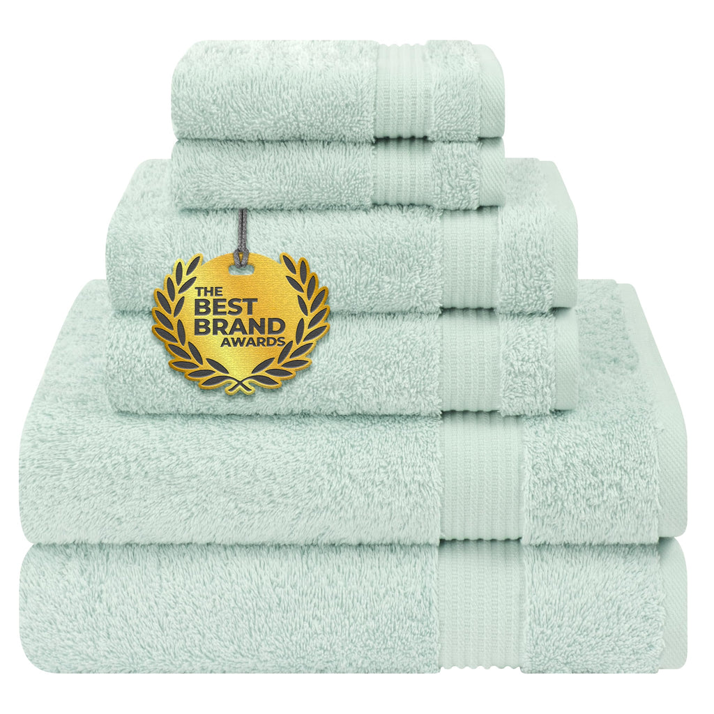 Cotton Paradise 100% Cotton Turkish Towel Set, Soft Absorbent Quick Dry, 6 Piece Towel Set, Beige