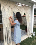 Macrame Wall Decor Hanging - Beautiful Apartment Dorm Room Decoration-Macrame Curtain-Macrame Wedding Backdrop for Holiday Decorations W 75" x L 85" Inch