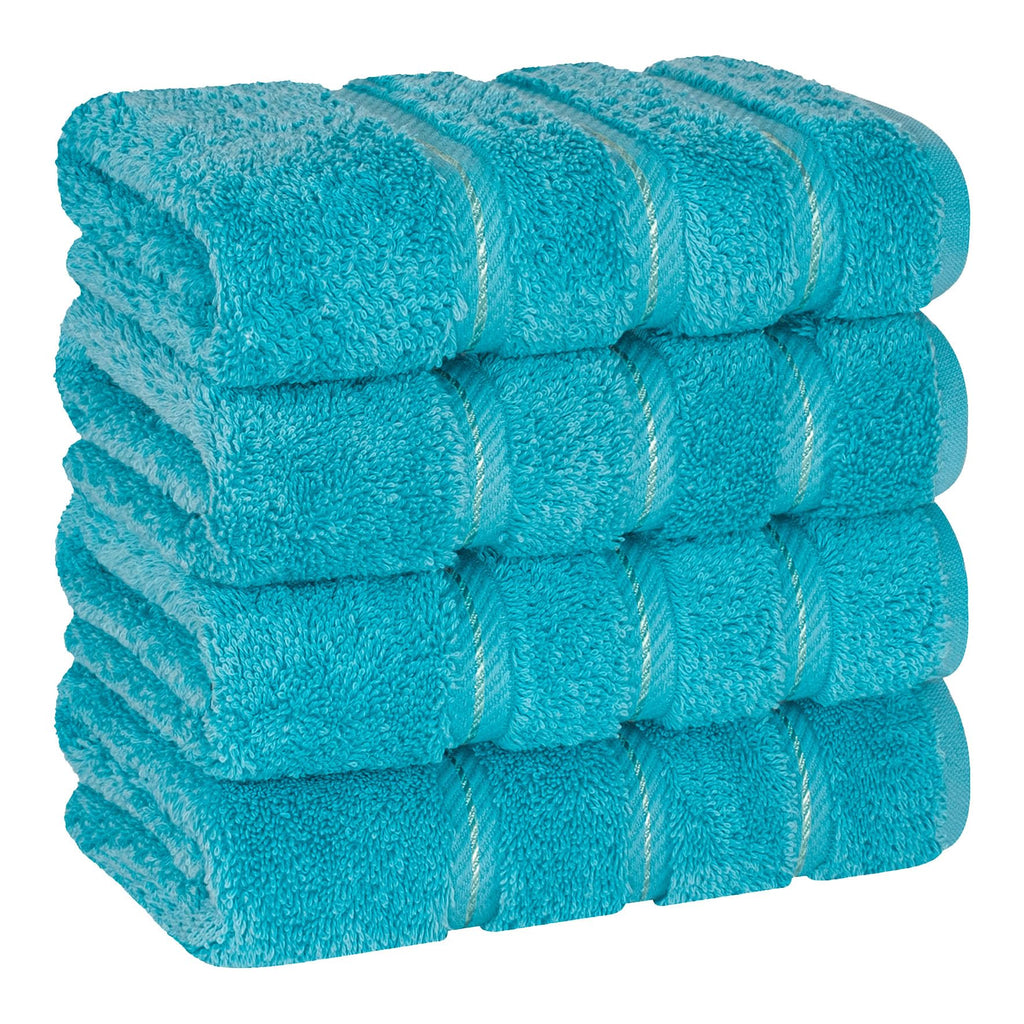 American Soft Linen Luxury 6 Piece Towel Set, 2 Bath Towels 2 Hand Towel 2 Washcloths, 600 GSM 100% Cotton Turkish Towels for Bathroom, Light Grey Towel Sets