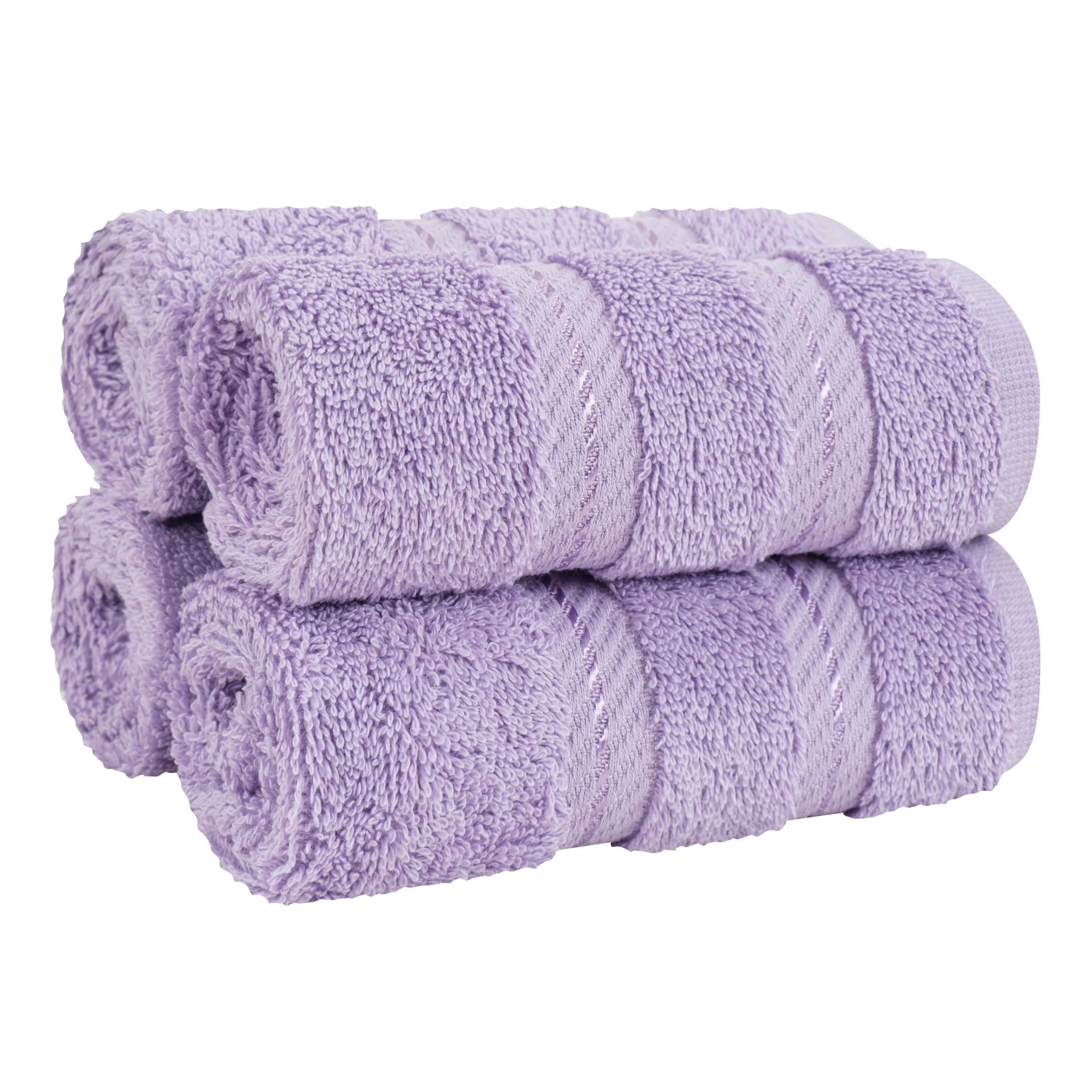 American Soft Linen Luxury 6 Piece Towel Set, 2 Bath Towels 2 Hand Towel 2 Washcloths, 600 GSM 100% Cotton Turkish Towels for Bathroom, Light Grey Towel Sets