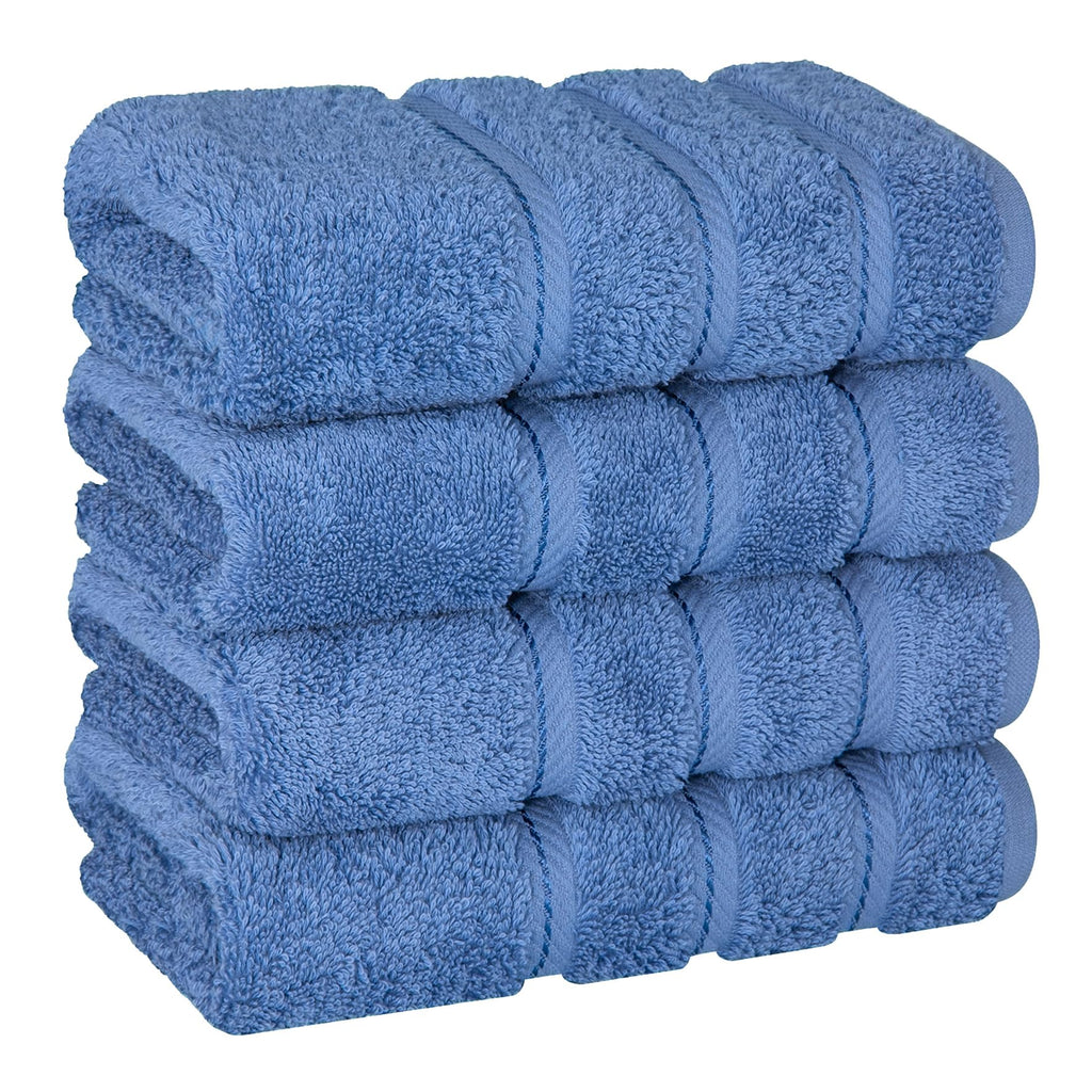 American Soft Linen Luxury 4 Piece Bath Towel Set, 600 GSM 100% Cotton Turkish Bath Towels for Bathroom, 27x54 in Large Bathroom Shower Towels, Dark Gray