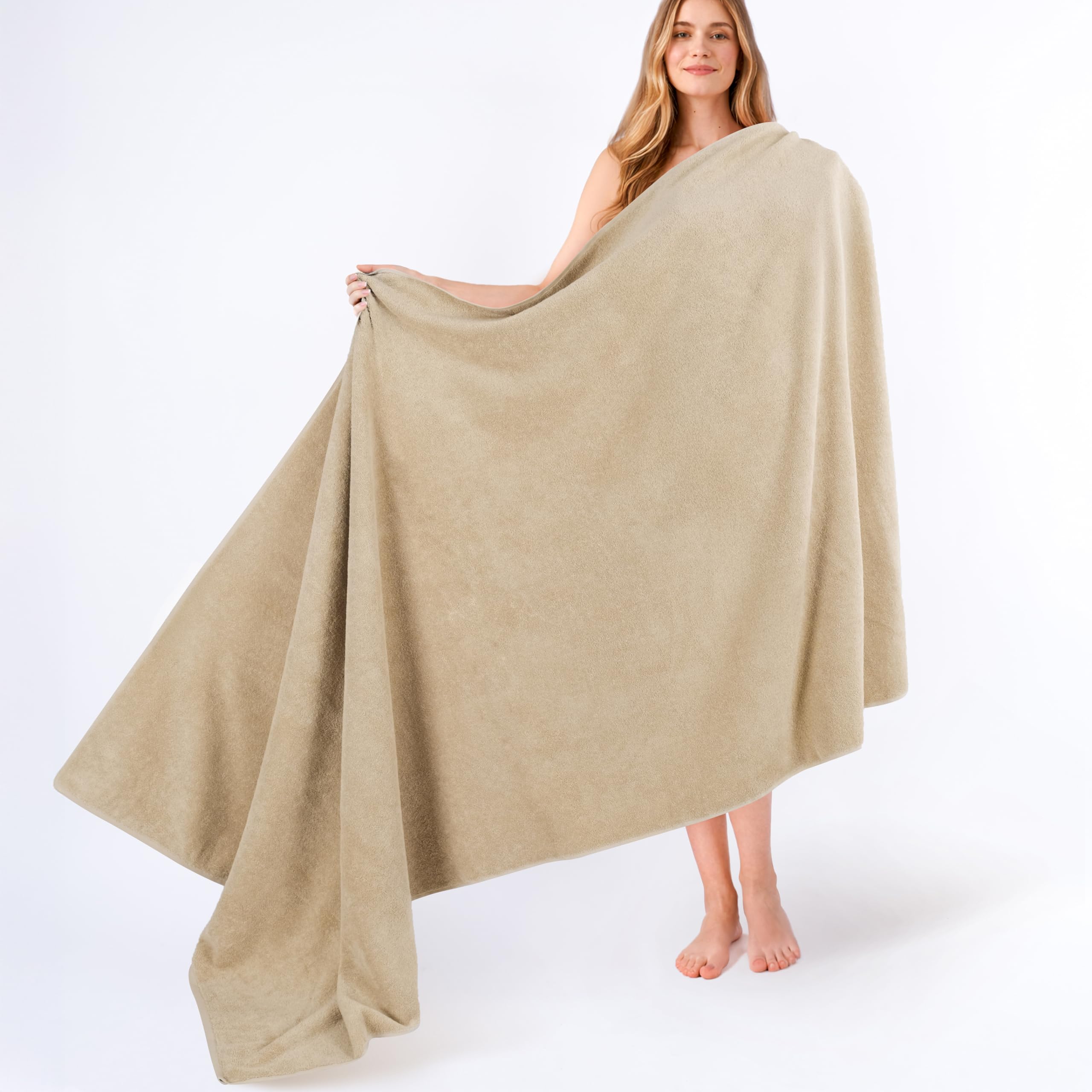American Soft Linen Luxury 6 Piece Towel Set, 2 Bath Towels 2 Hand Towel 2 Washcloths, 600 GSM 100% Cotton Turkish Towels for Bathroom, Light Grey Towel Sets