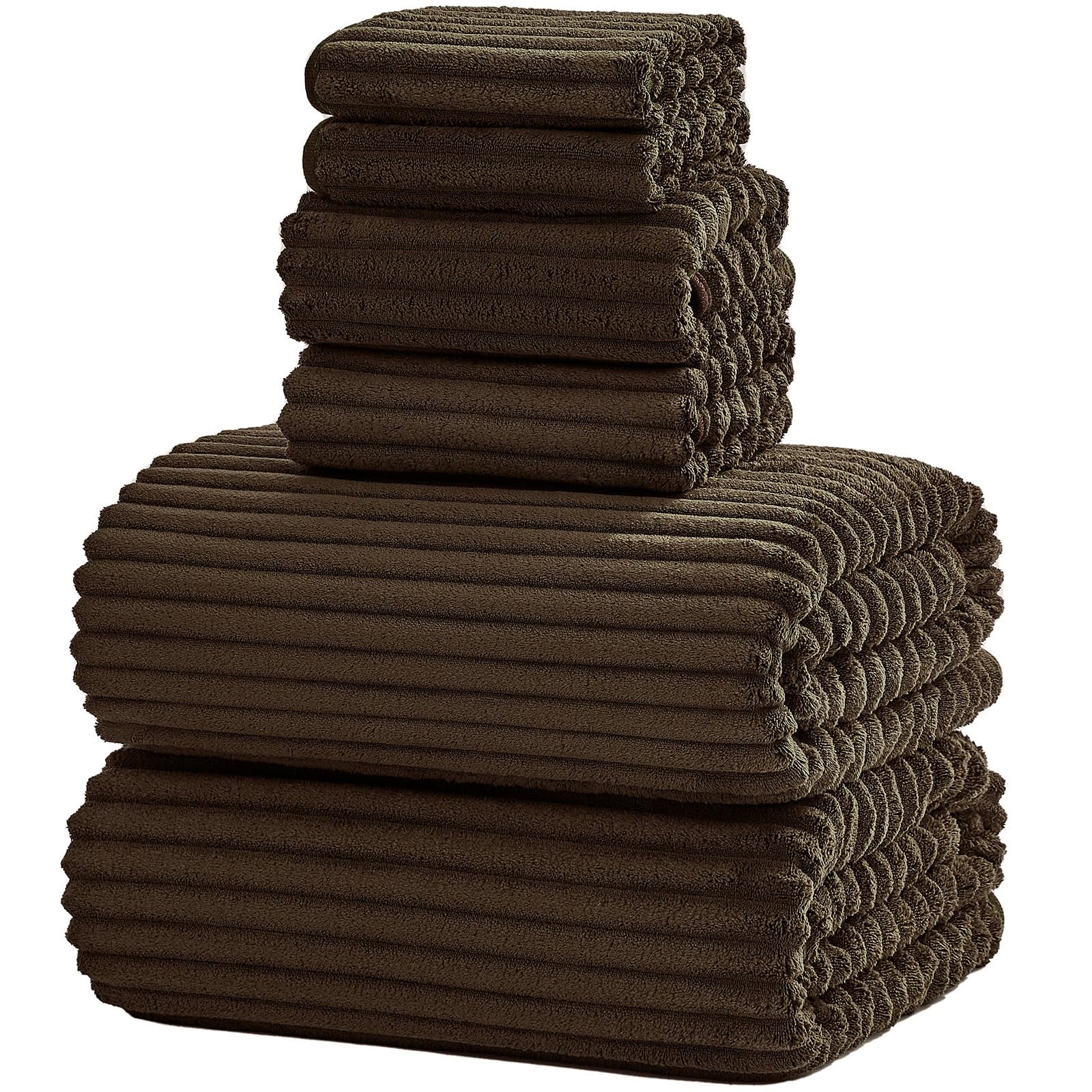 Extra Large Bath Towel Set of 6 (40"x80"),Oversized Bath Sheet Super Soft Highly Absorbent Microfibers Quick Dry Luxury Shower Towel for Bathroom Spa Gym Hotel Yoga (Charcoal Gray, 6Piece)