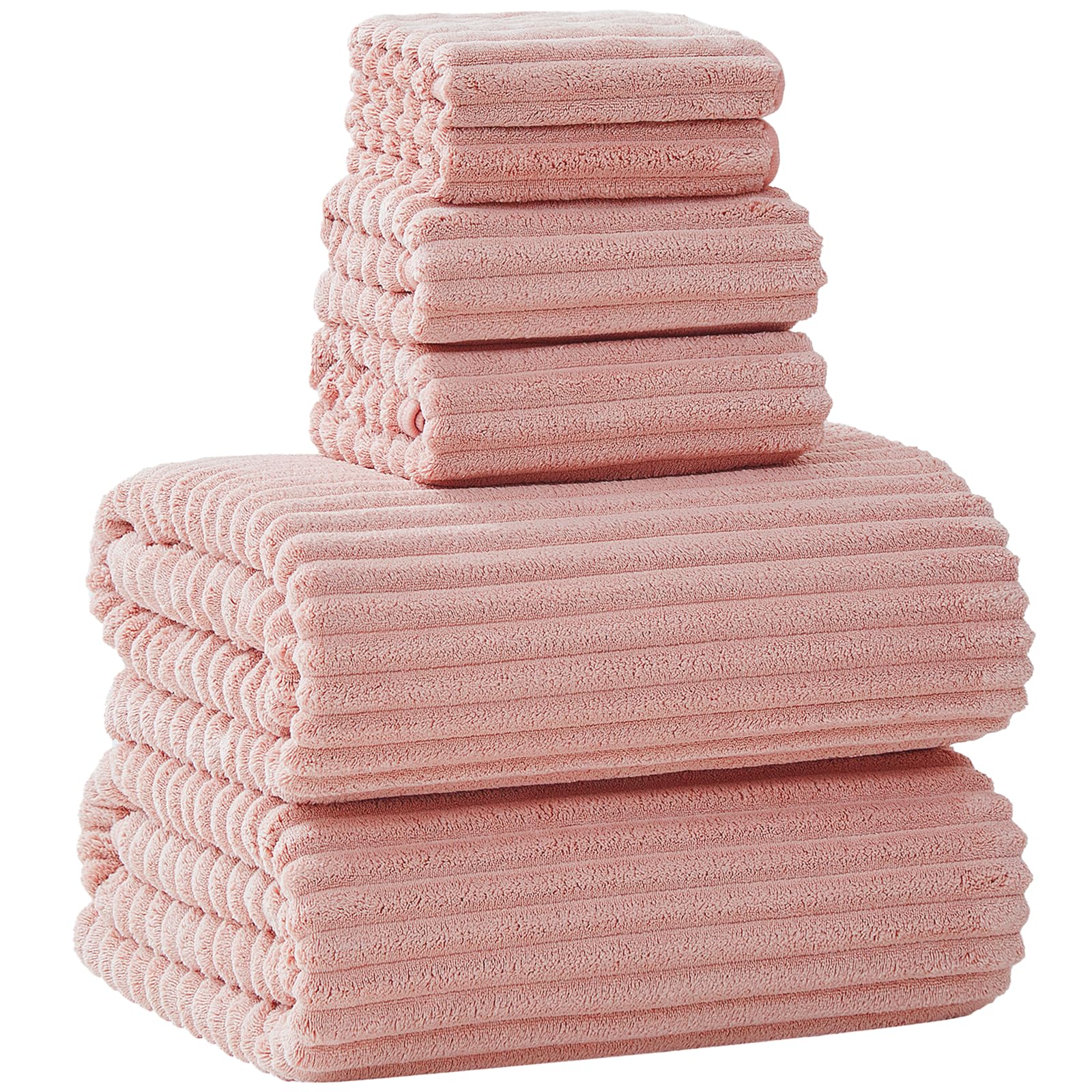 Extra Large Bath Towel Set of 6 (40"x80"),Oversized Bath Sheet Super Soft Highly Absorbent Microfibers Quick Dry Luxury Shower Towel for Bathroom Spa Gym Hotel Yoga (Charcoal Gray, 6Piece)