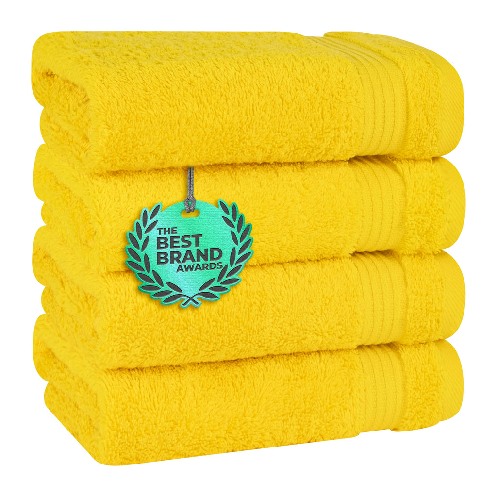 Cotton Paradise 100% Cotton Turkish Towel Set, Soft Absorbent Quick Dry, 6 Piece Towel Set, Snow White