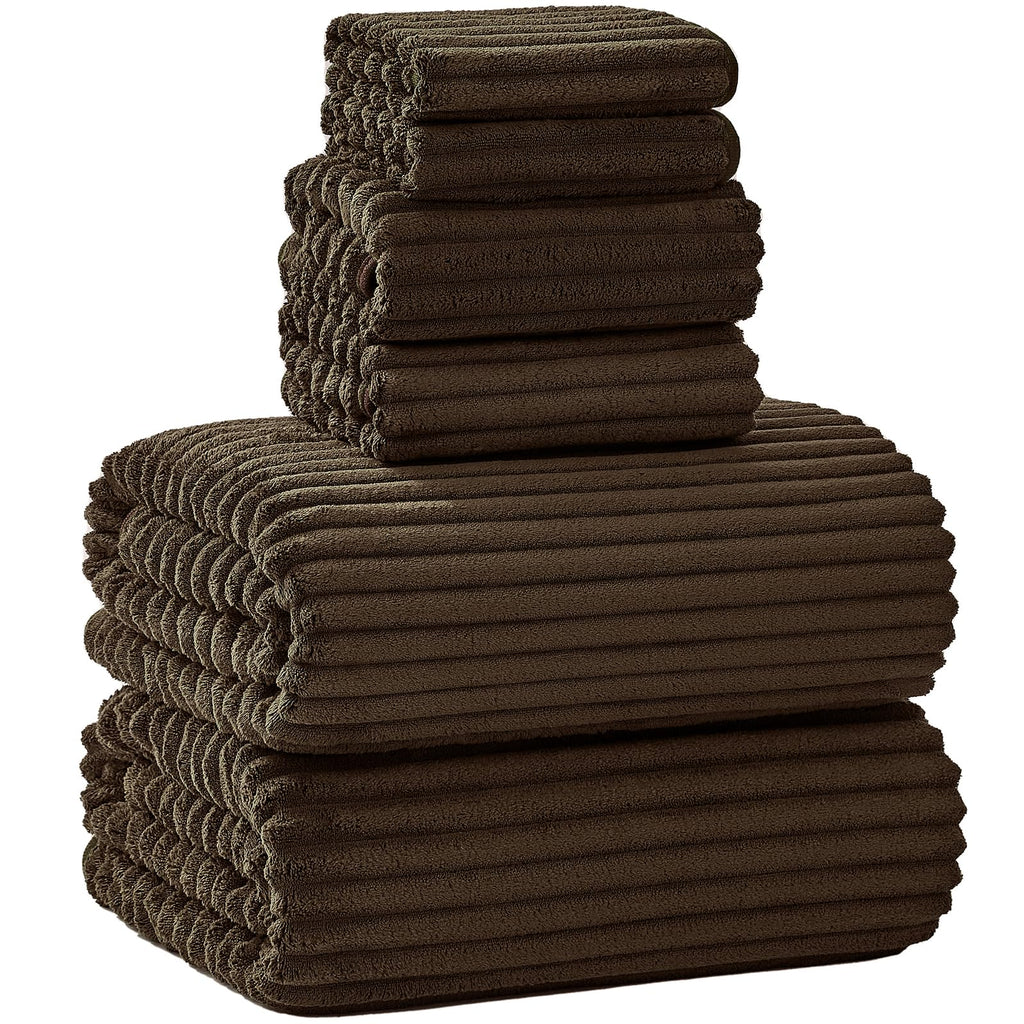 Extra Large Bath Towel Set of 6 (40"x80"),Oversized Bath Sheet Super Soft Highly Absorbent Microfibers Quick Dry Luxury Shower Towel for Bathroom Spa Gym Hotel Yoga (Charcoal Gray, 6Piece)