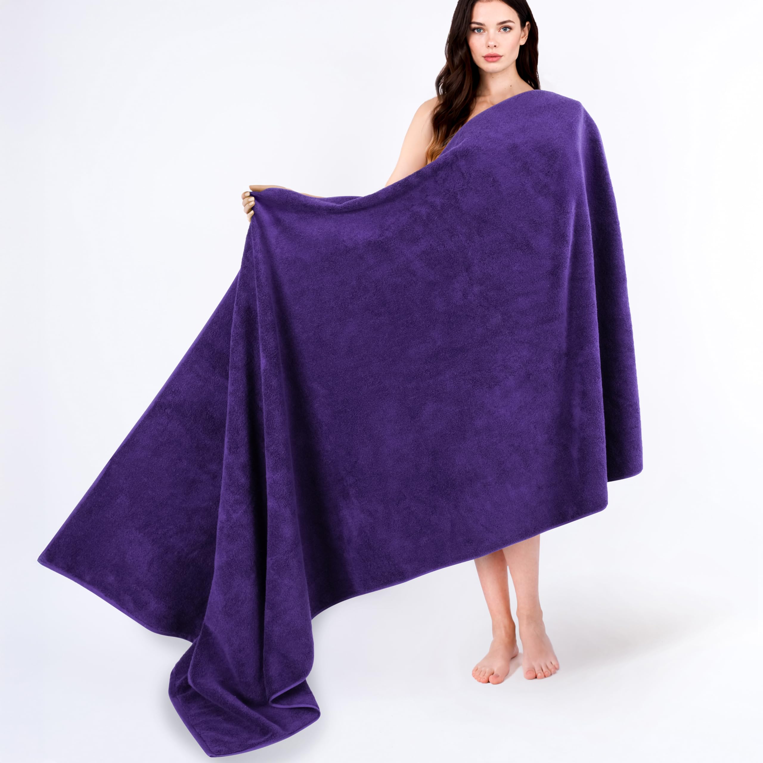 Cotton Paradise 100% Cotton Turkish Towel Set, Soft Absorbent Quick Dry, 6 Piece Towel Set, Snow White
