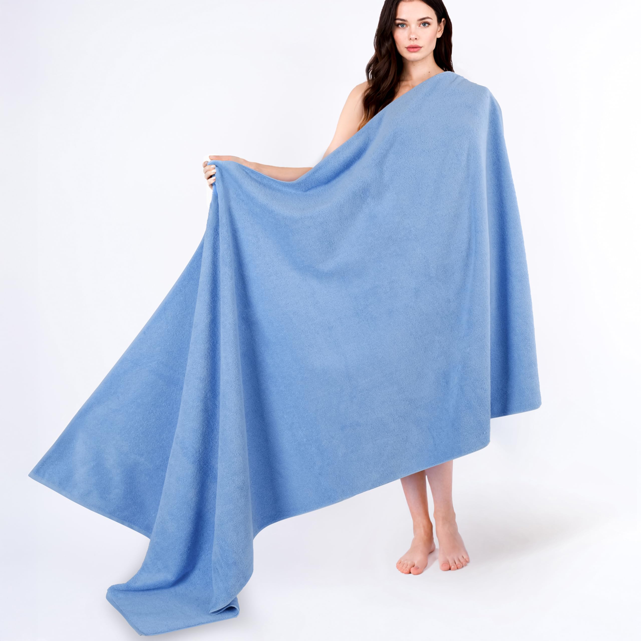 Cotton Paradise 100% Cotton Turkish Towel Set, Soft Absorbent Quick Dry, 6 Piece Towel Set, Snow White