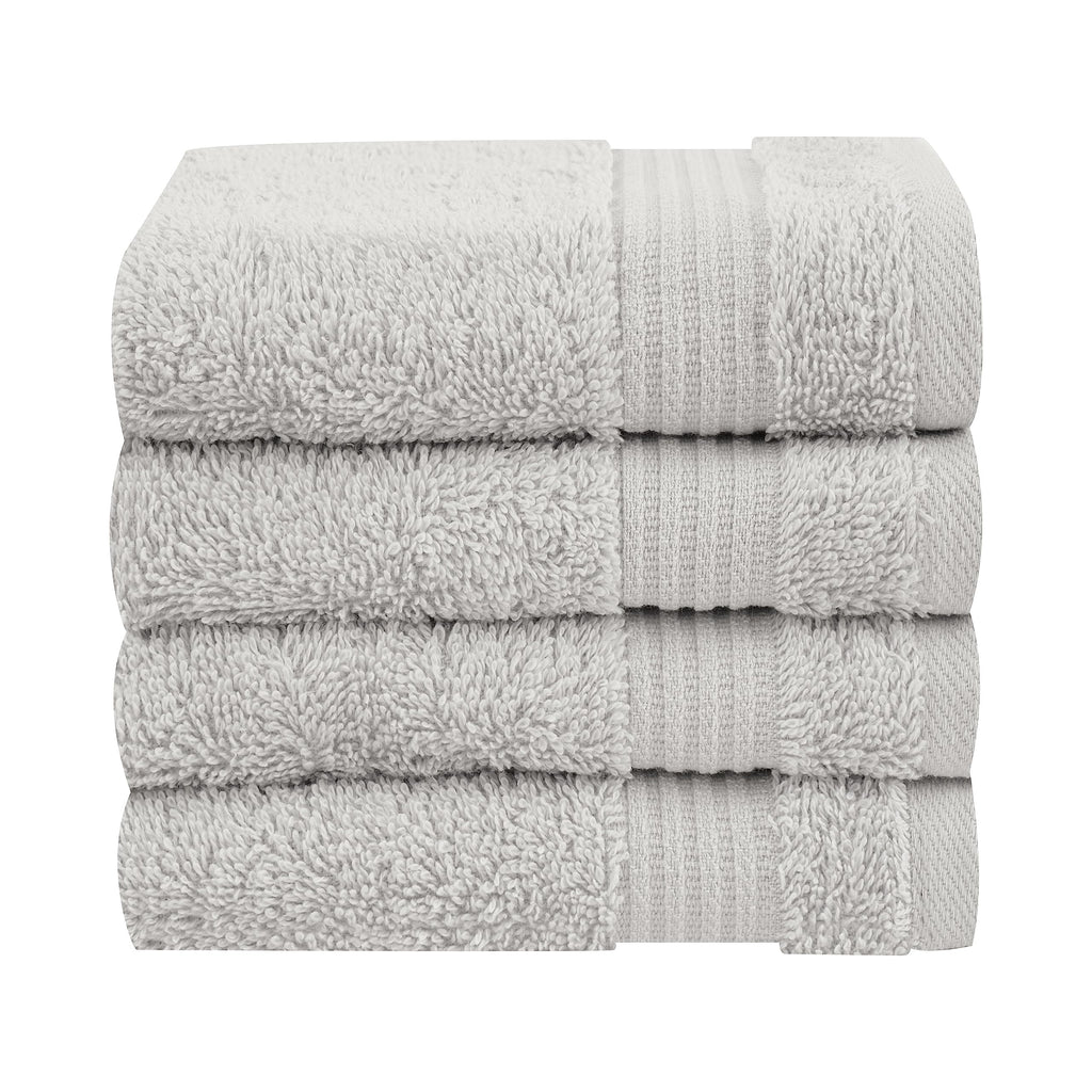Cotton Paradise 100% Cotton Turkish Towel Set, Soft Absorbent Quick Dry, 6 Piece Towel Set, Snow White