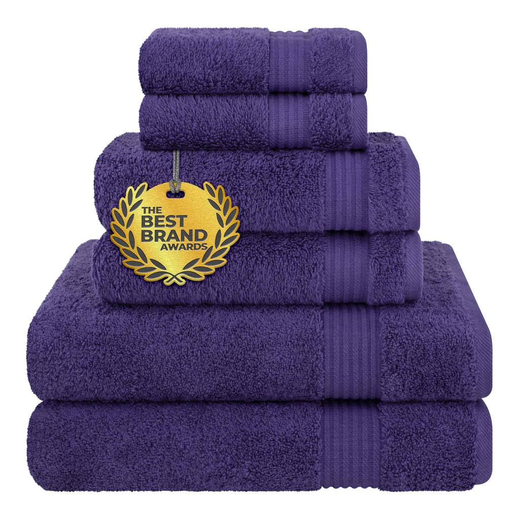 Cotton Paradise 100% Cotton Turkish Towel Set, Soft Absorbent Quick Dry, 6 Piece Towel Set, Beige