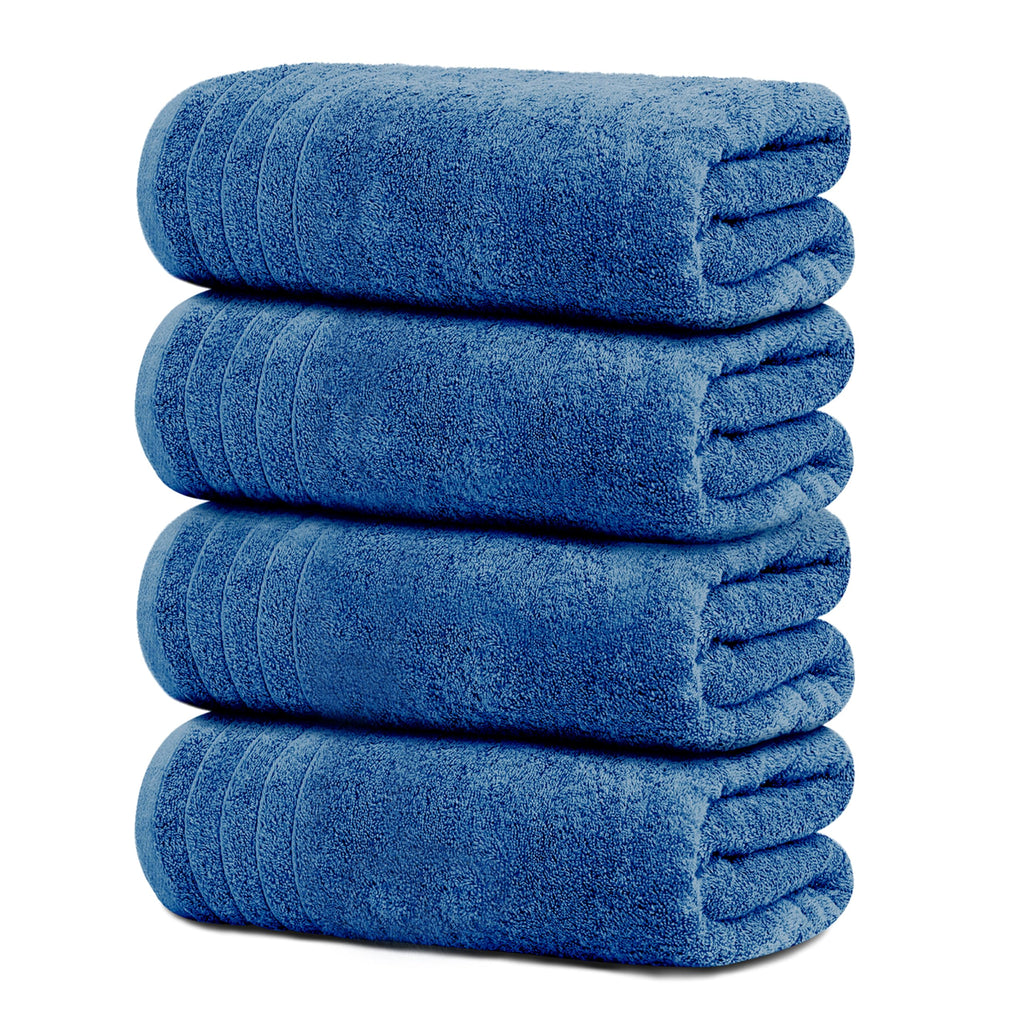Tens Towels 4 Pack Dark Grey 100% Cotton Extra Large Bath Towels 30×60 Inch Quick Dry Soft Towels
