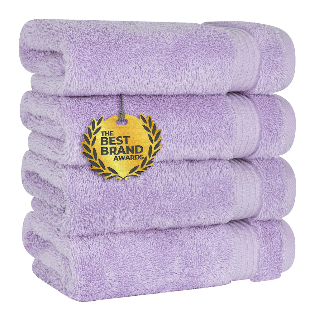 Cotton Paradise 100% Cotton Turkish Towel Set, Soft Absorbent Quick Dry, 6 Piece Towel Set, Snow White