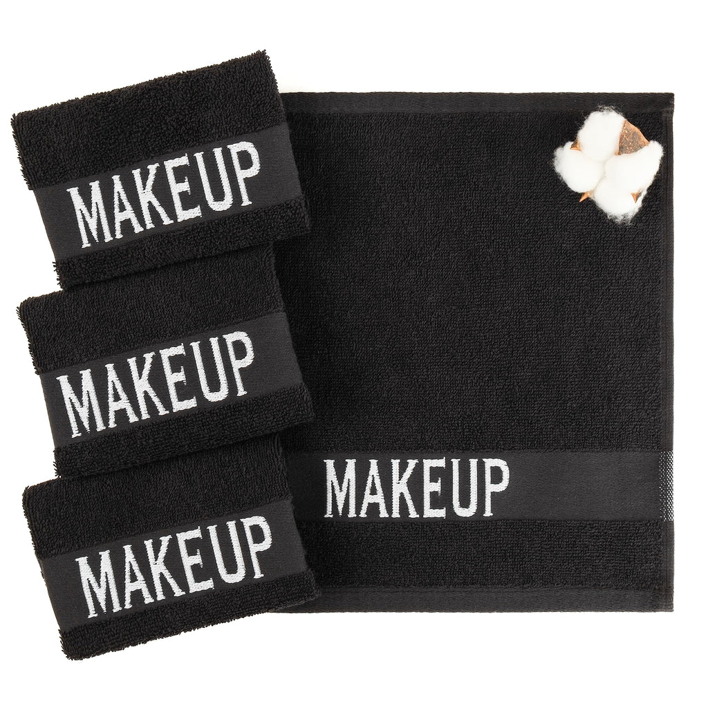 American Soft Linen Luxury 6 Piece Towel Set, 2 Bath Towels 2 Hand Towel 2 Washcloths, 600 GSM 100% Cotton Turkish Towels for Bathroom, Black Towel Sets