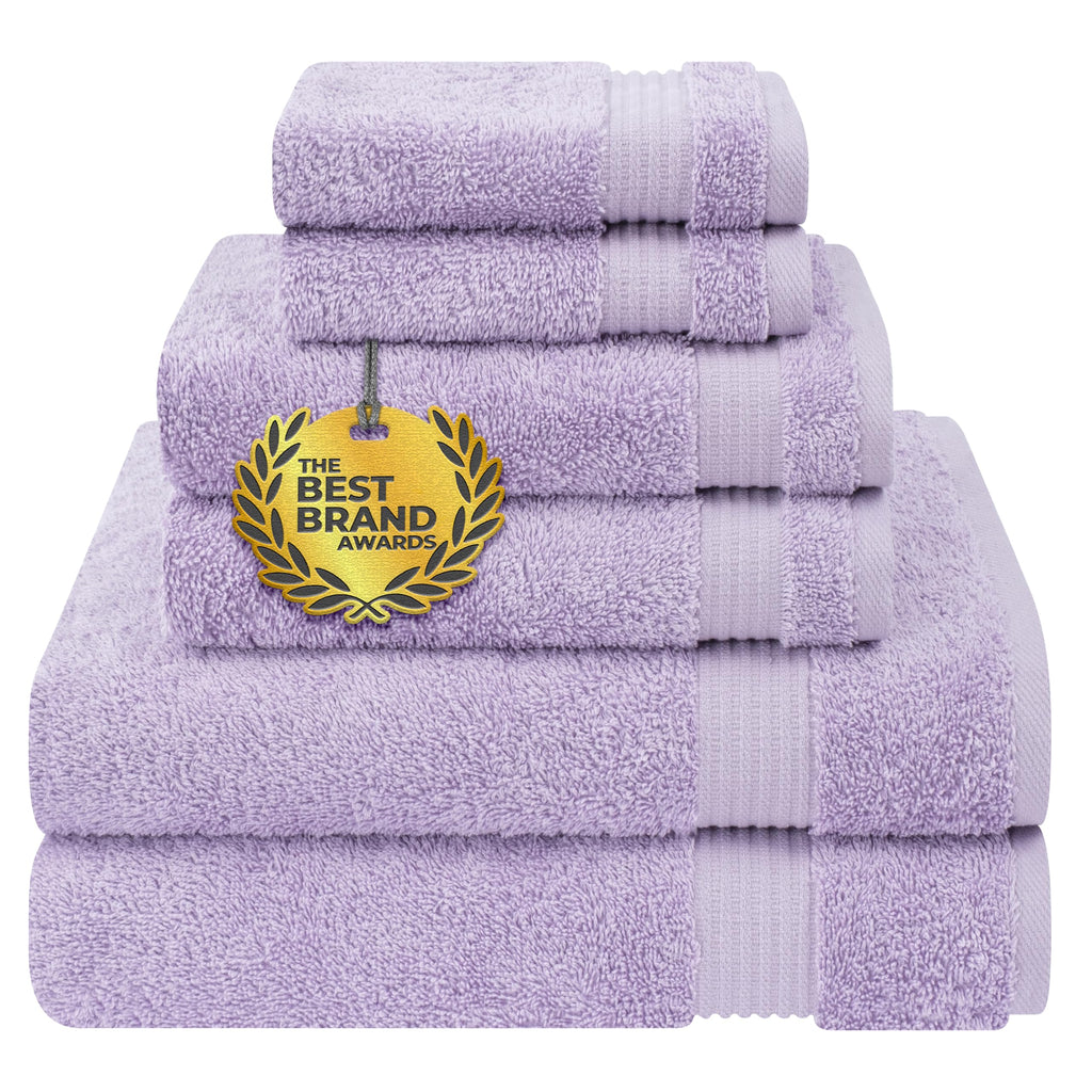 Cotton Paradise 100% Cotton Turkish Towel Set, Soft Absorbent Quick Dry, 6 Piece Towel Set, Navy Blue