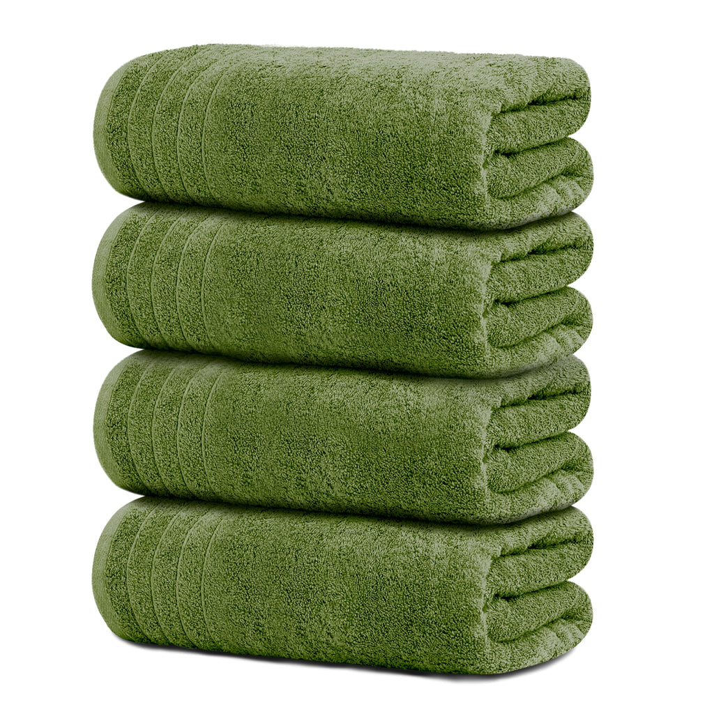 Tens Towels 4 Pack Dark Grey 100% Cotton Extra Large Bath Towels 30×60 Inch Quick Dry Soft Towels