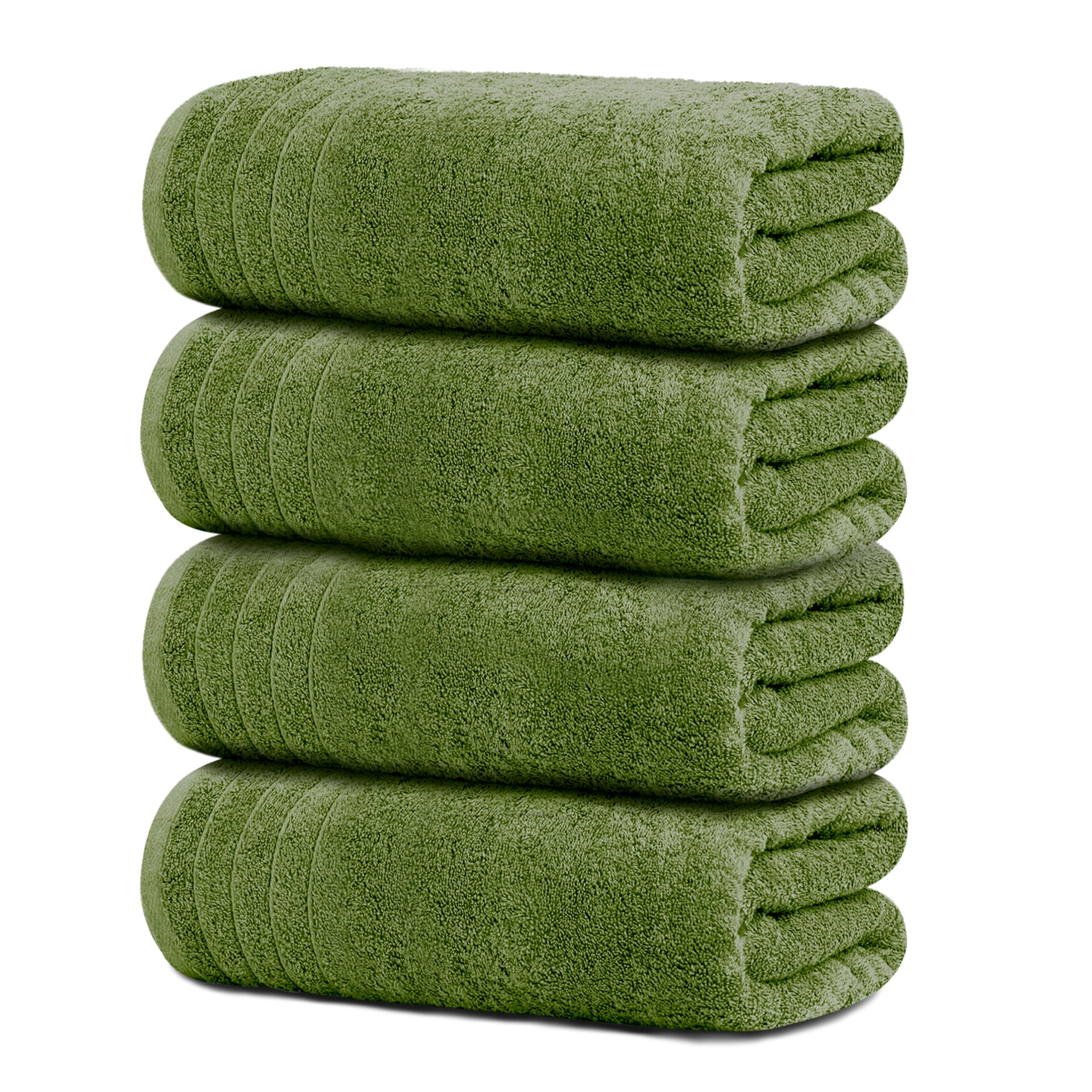 Tens Towels 4 Pack Dark Grey 100% Cotton Extra Large Bath Towels 30×60 Inch Quick Dry Soft Towels