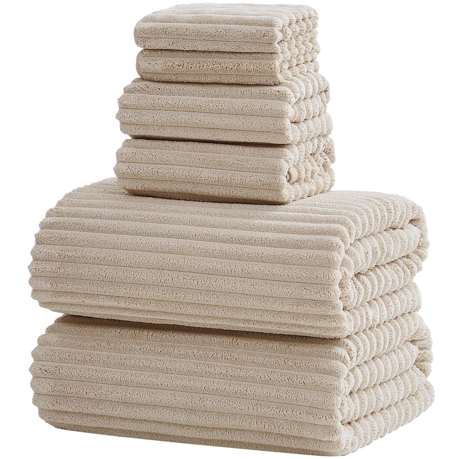 Extra Large Bath Towel Set of 6 (40"x80"),Oversized Bath Sheet Super Soft Highly Absorbent Microfibers Quick Dry Luxury Shower Towel for Bathroom Spa Gym Hotel Yoga (Charcoal Gray, 6Piece)