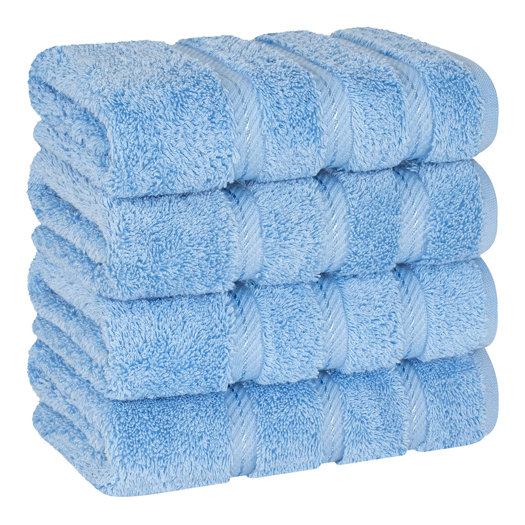 American Soft Linen Luxury 6 Piece Towel Set, 2 Bath Towels 2 Hand Towel 2 Washcloths, 600 GSM 100% Cotton Turkish Towels for Bathroom, Black Towel Sets