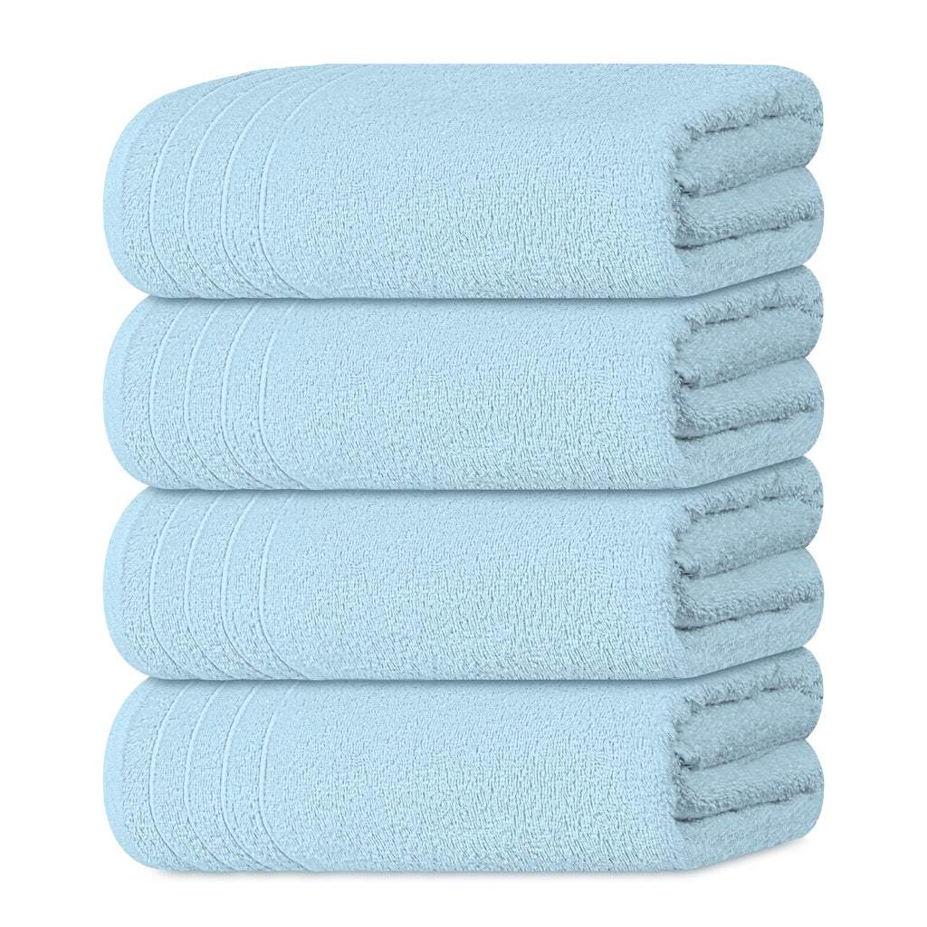 Tens Towels 4 Pack Dark Grey 100% Cotton Extra Large Bath Towels 30×60 Inch Quick Dry Soft Towels