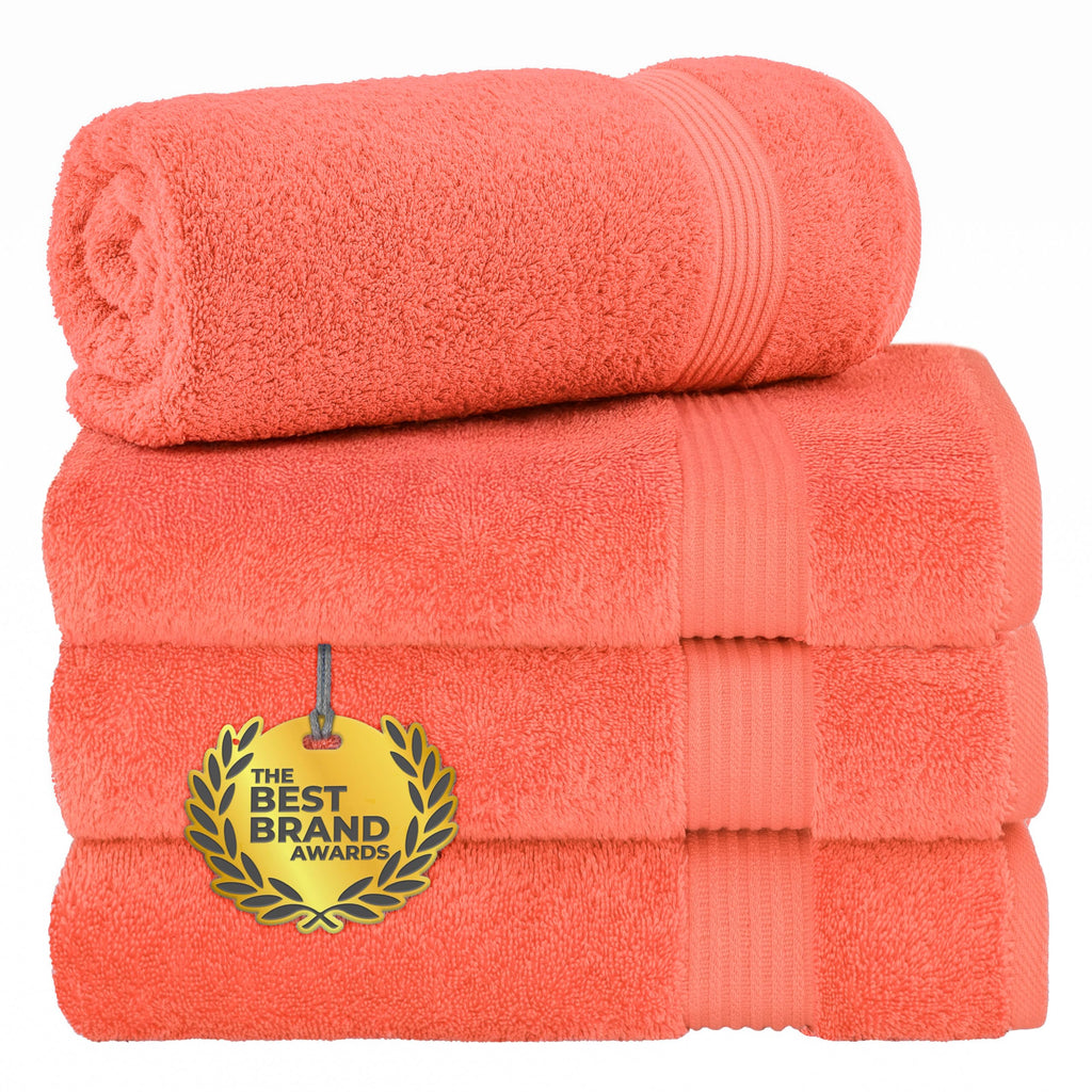 Cotton Paradise 100% Cotton Turkish Towel Set, Soft Absorbent Quick Dry, 6 Piece Towel Set, Snow White